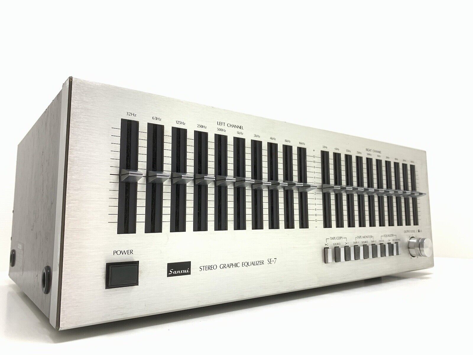 SANSUI SE-7 Stereo Graphic Equalizer  Vintage 1979  Wood WORK PERFECT Good Look