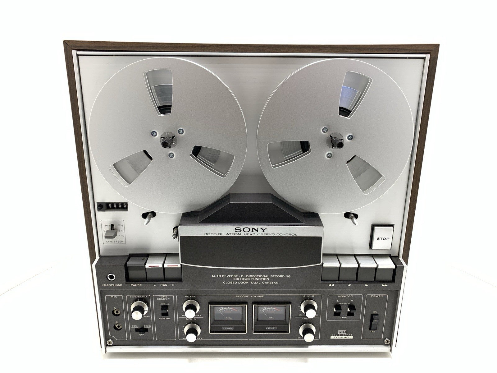 SONY TC 440 Open Reel 4 Track 7" Tape 3 Head Auto Reverse Vintage WORK Good Look