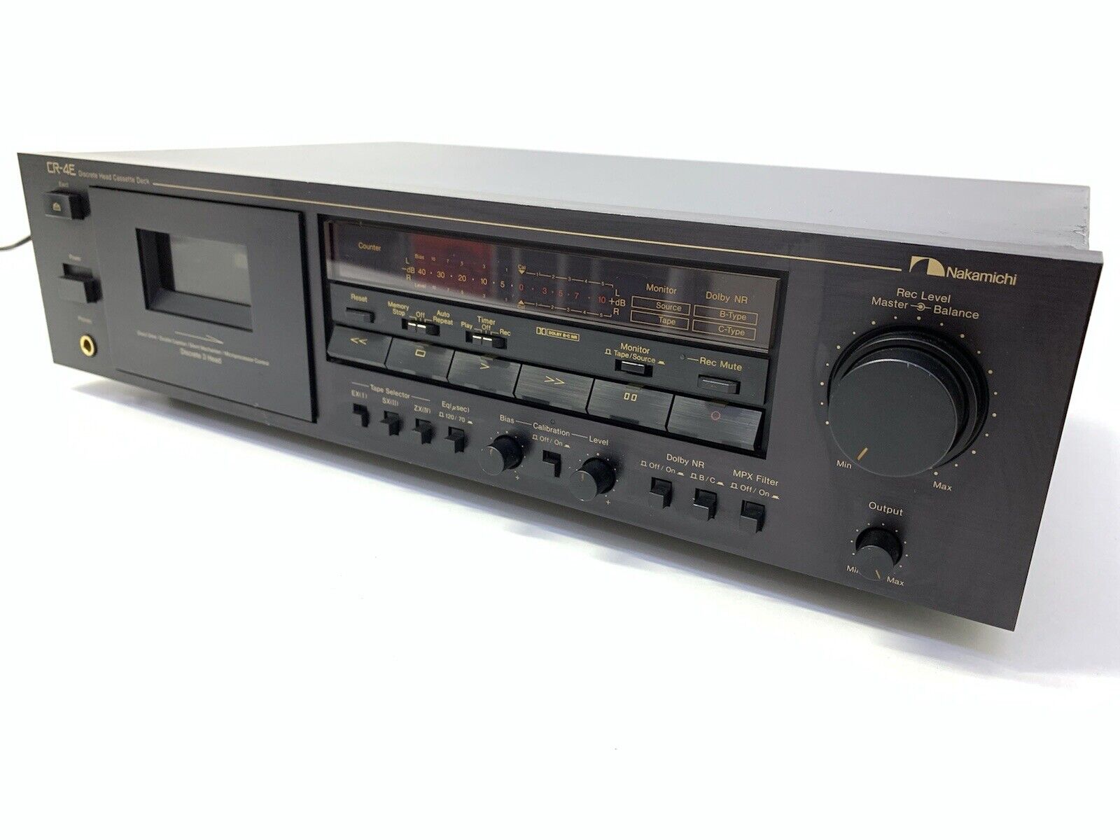 NAKAMICHI CR-4E 3 Head High End Cassette Tape Deck Vintage 1988 WORK Good Look