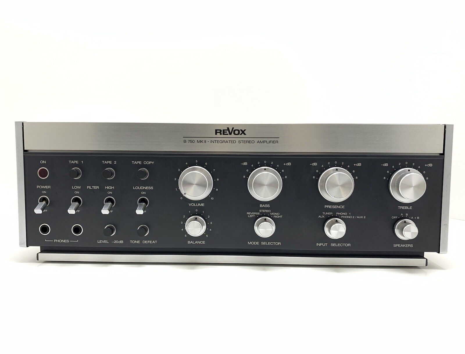 REVOX B-750 MKII Hig End Stereo Amplifier 80 W RMS Vintage 1978 WORK Good Look