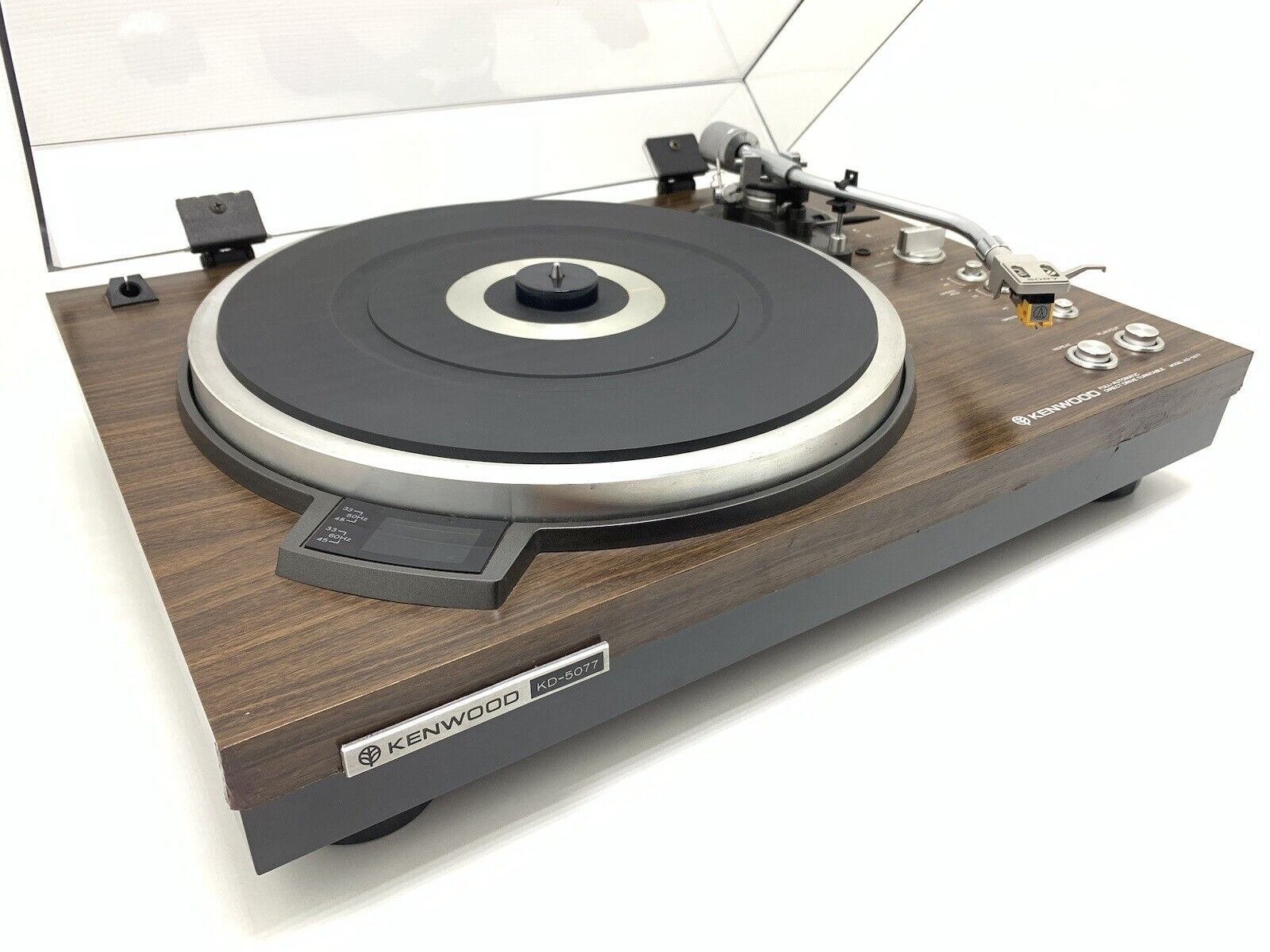 KENWOOD KD-5077 Turntable Fully Automatic Direct Drive Hi End Vintage Good Look