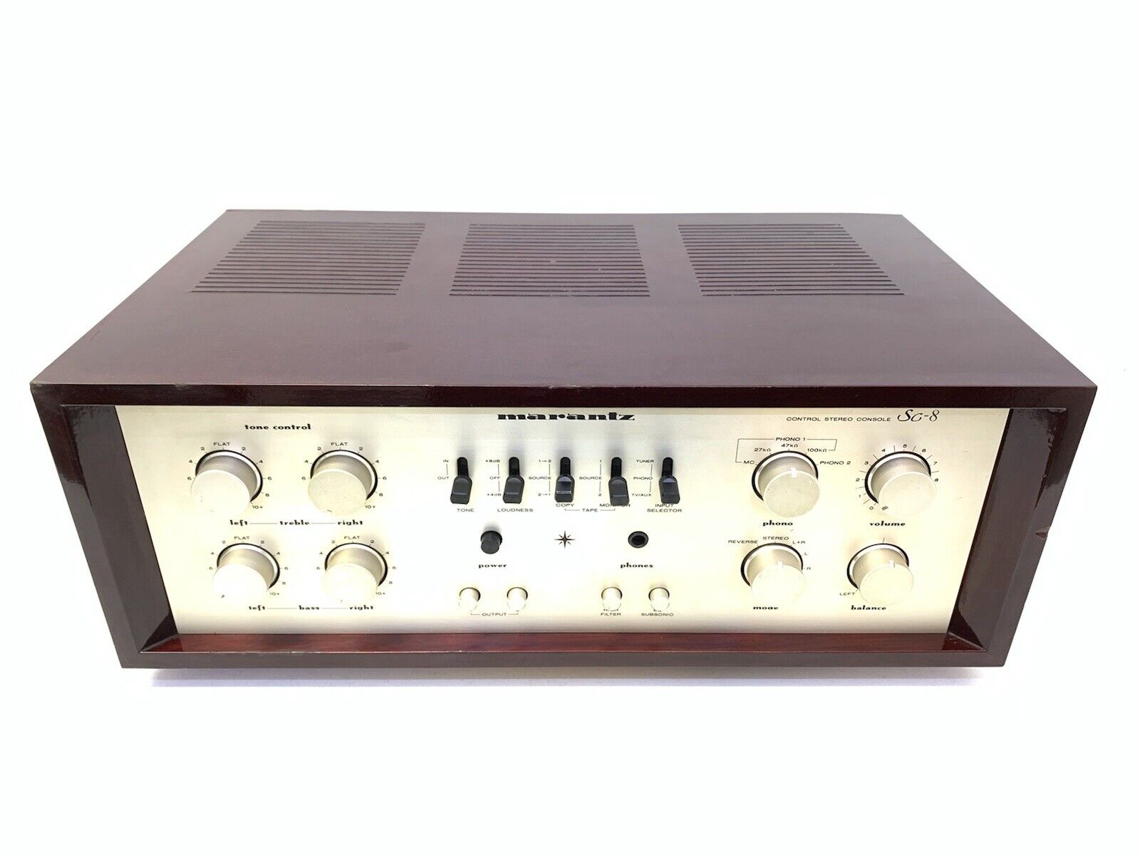 MARANTZ SC-8 Stereo Pre Amplifier Vintage 1982 Hi Fi Working 220 Volts Good Look