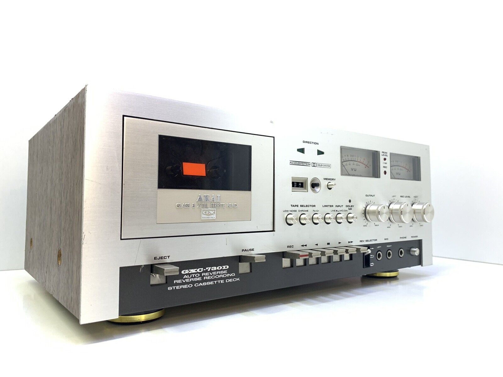 AKAI  GXC-730D Tape Deck Vintage 1976 Auto Reverse 3 Head Refurbished Good Look
