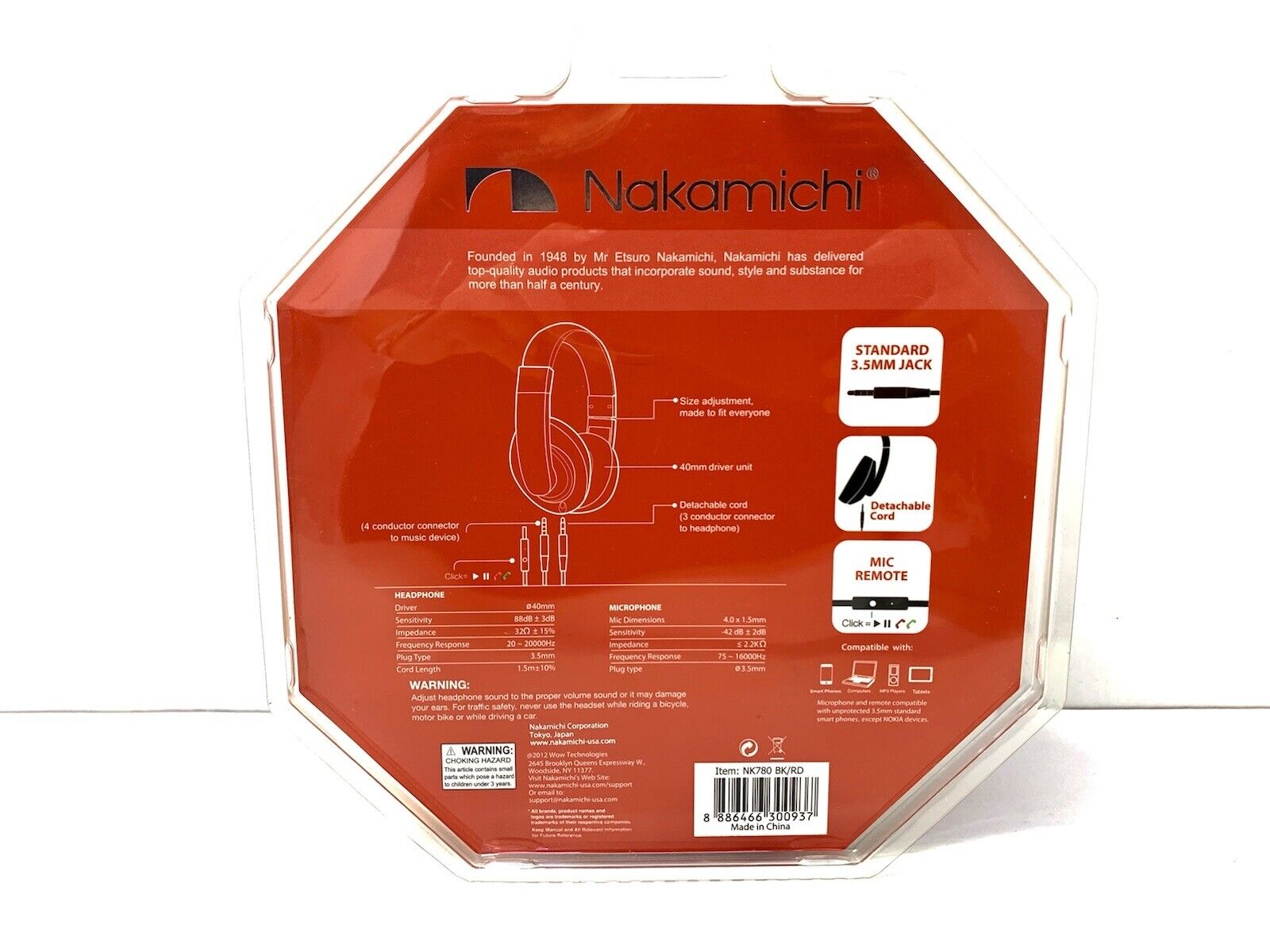 NAKAMICHI Headphones Precision Sound NK-780 From Japan LEGENDARY NEW! NEVER USED