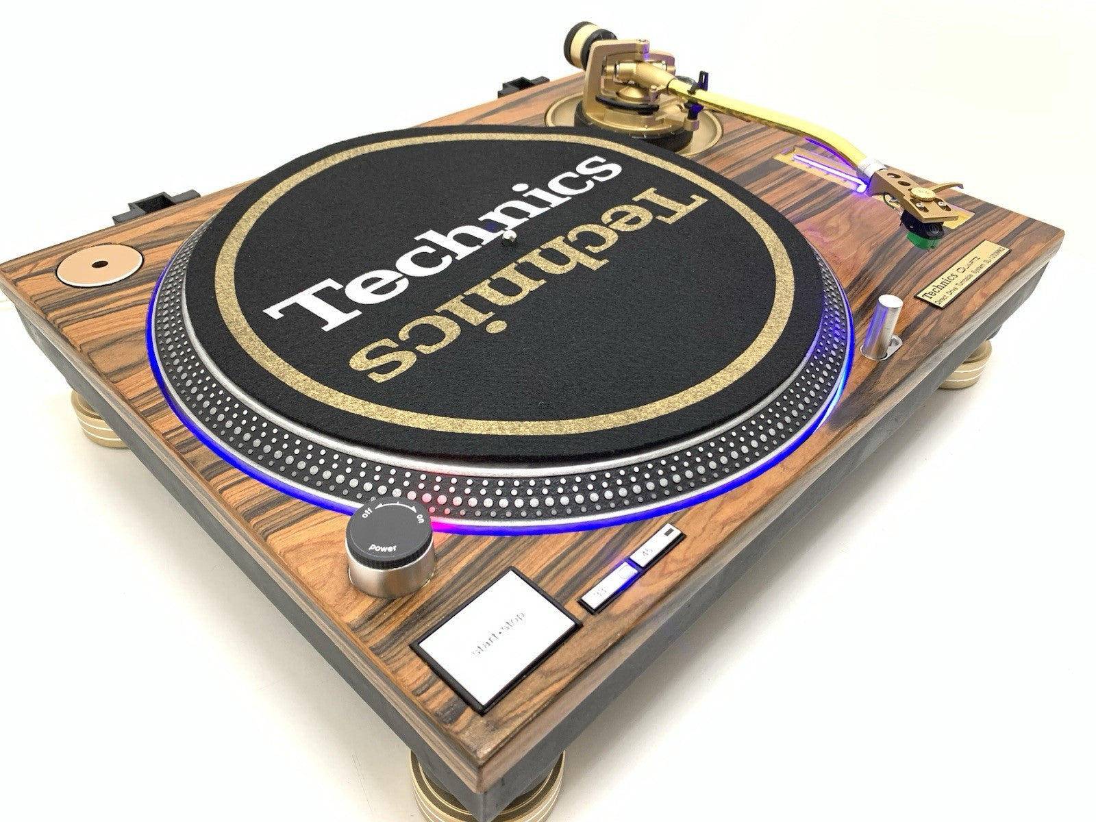 TECHNICS SL 1200 MK2 WOOD and GOLD Direct Drive Turntable Vintage WORK LIKE NEW