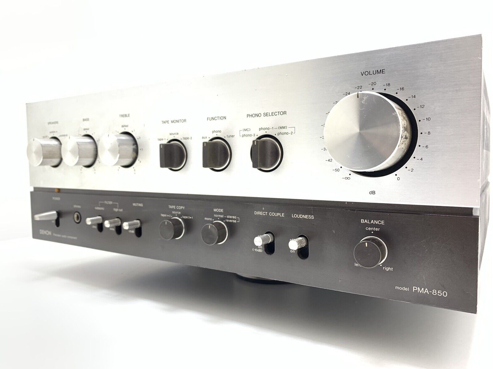 DENON PMA 850 Stereo Integrated Amplifier 85+85 WRMS Vintage 1978 Work Good Look