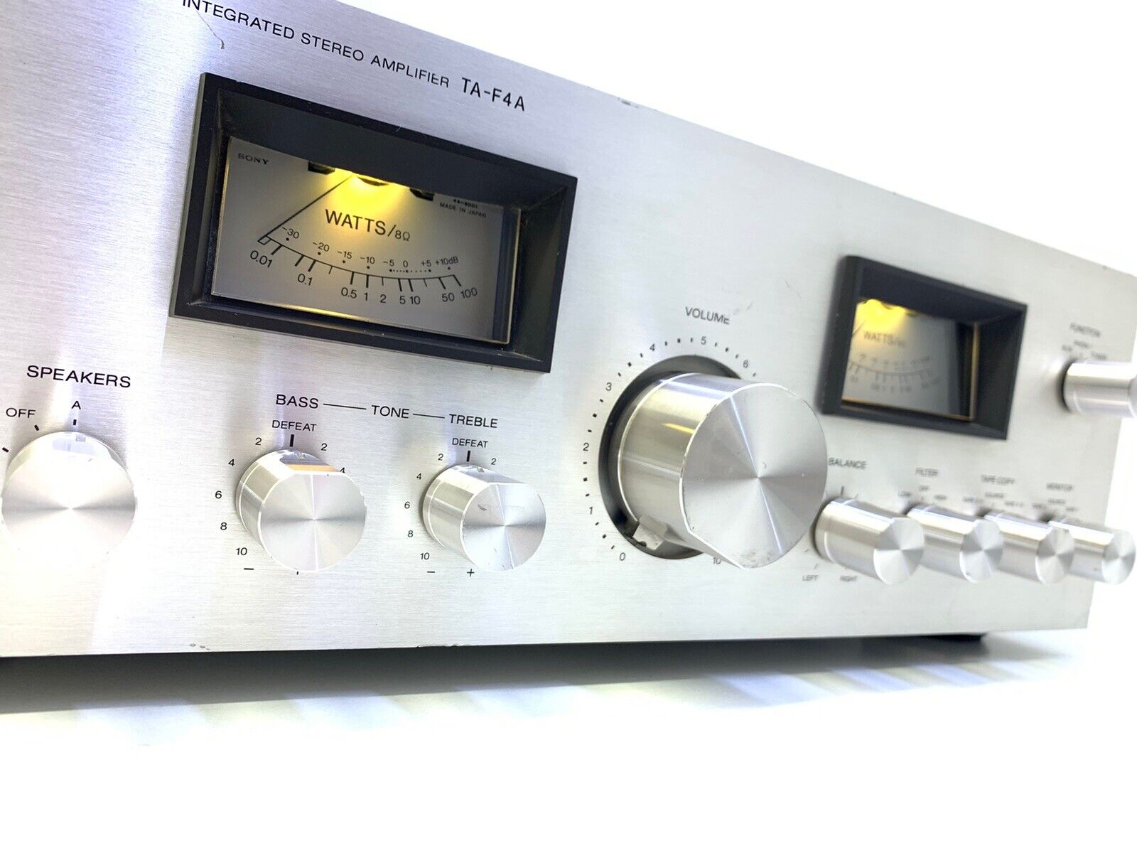 SONY TA-F4A Integrated Stereo Amplifier 80Watts RMS Vintage 1979 Hi Fi Good Look