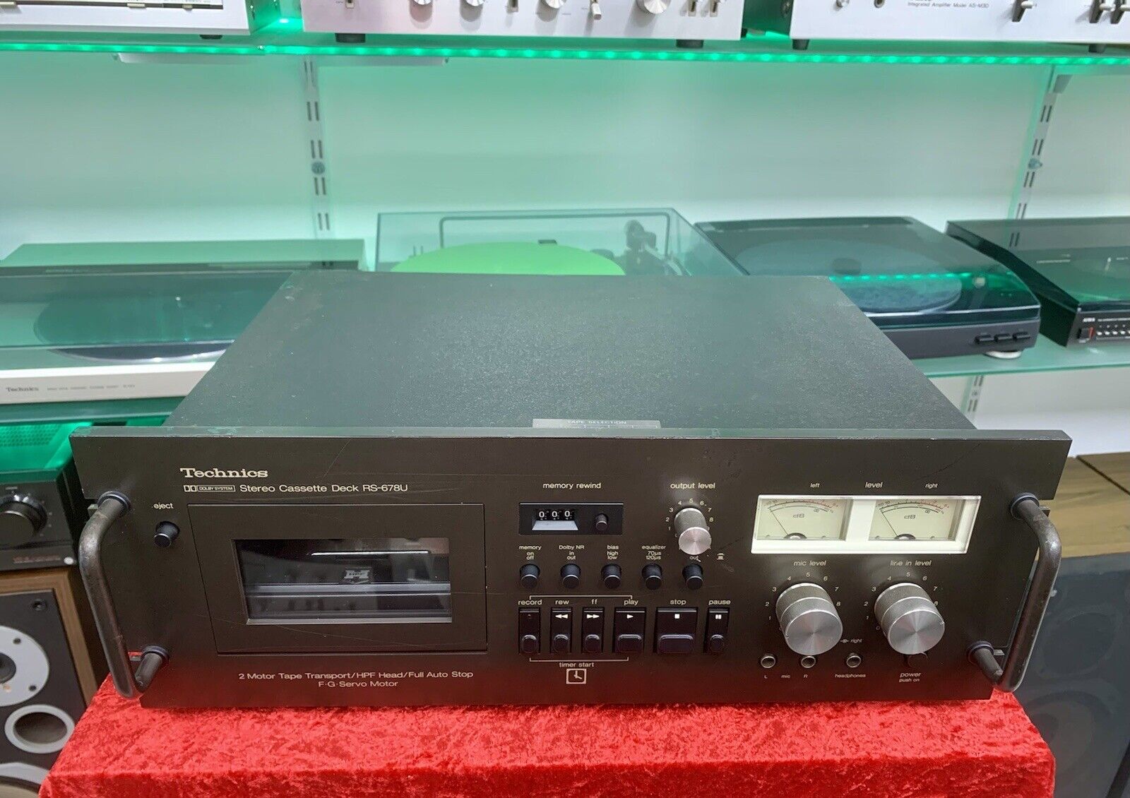 TECHNICS RS-678U Rare Stereo Cassette Deck 2 Motors Vintage 1977 WORK Good Look