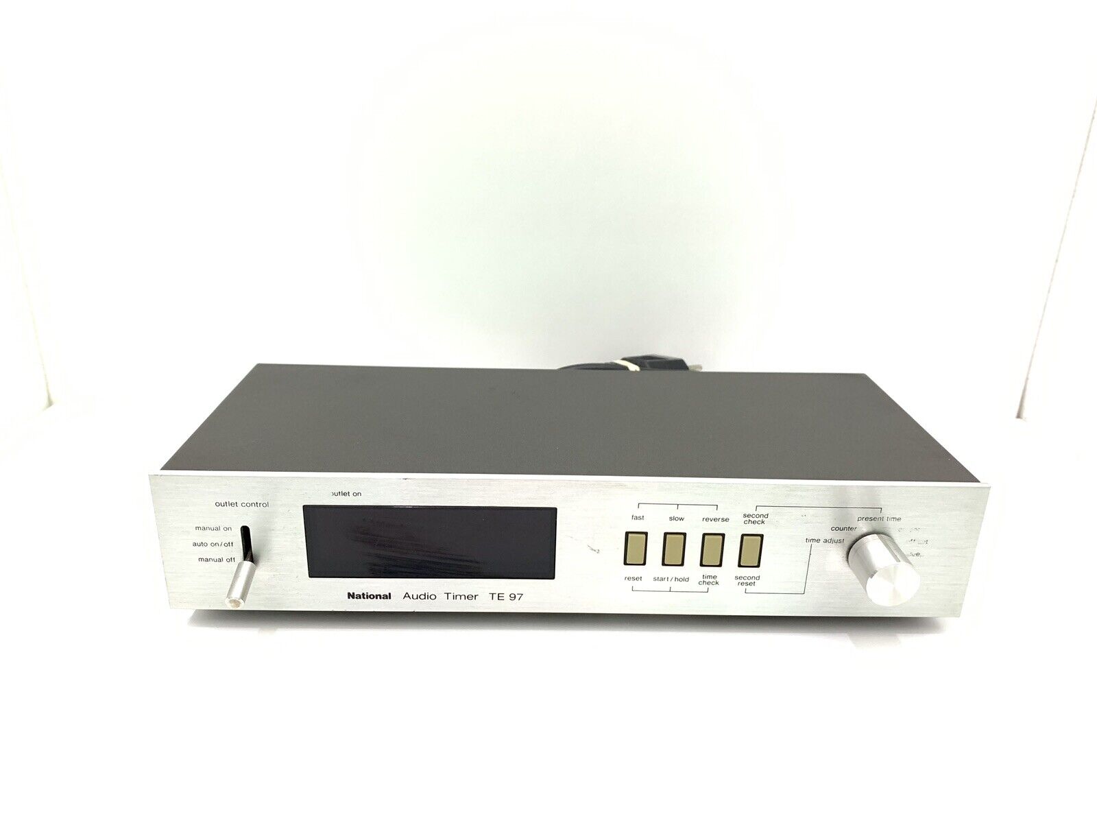 NATIONAL TE 97 Audio Digital Timer Blue Display Vintage Refurbished Like New