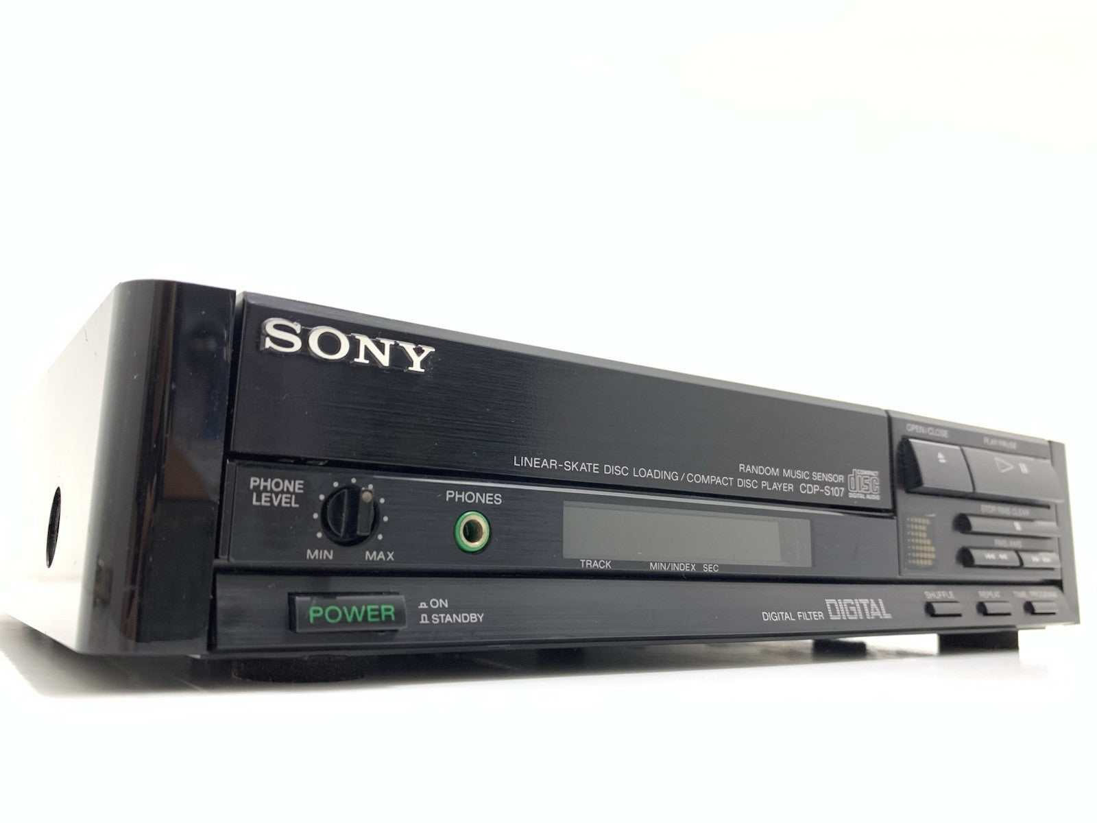 SONY CDP S107 CD Digital Compact Disc Player 20 Bits Vintage 1989 Work Good Look