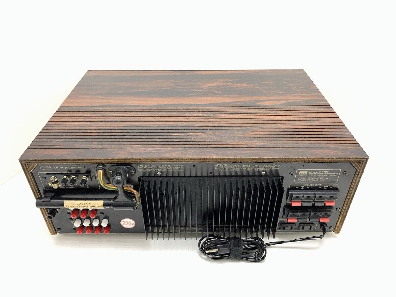 SANSUI G 7700 Stereo HiFi Receiver 120+120 Watts RMS Vintage 1979 WORK GOOD LOOK