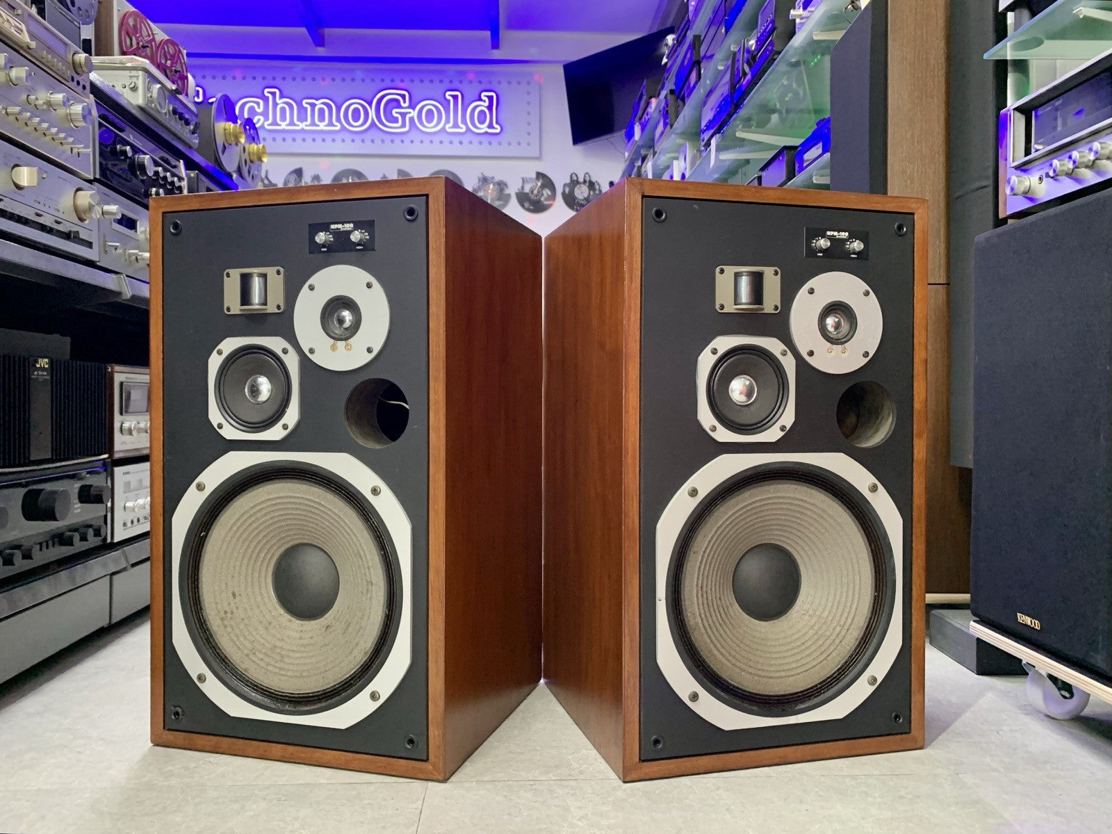 PIONEER HPM 100 Original 4Way SPEAKERS 100 Watts RMS Vintage 1976 WORK GOOD LOOK