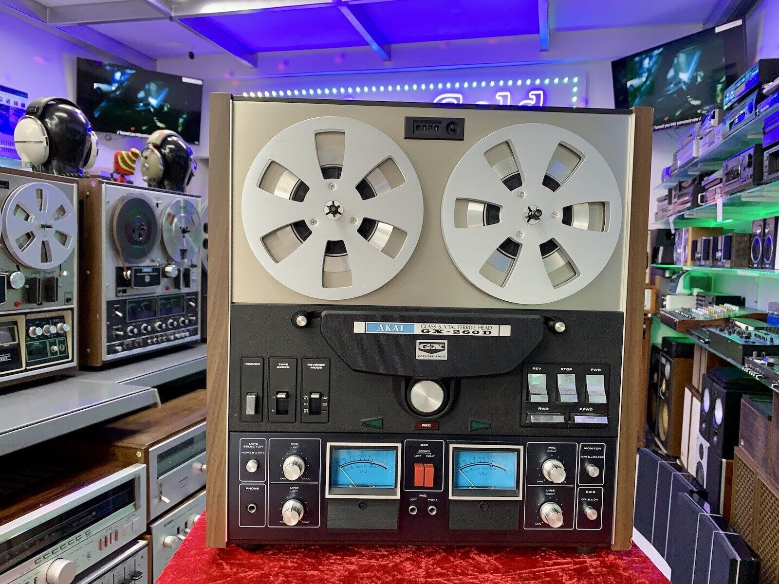 AKAI GX 260D Tape Reel to Reel 4Track 7" Vintage 1973 AutoReverse WORK Good Look