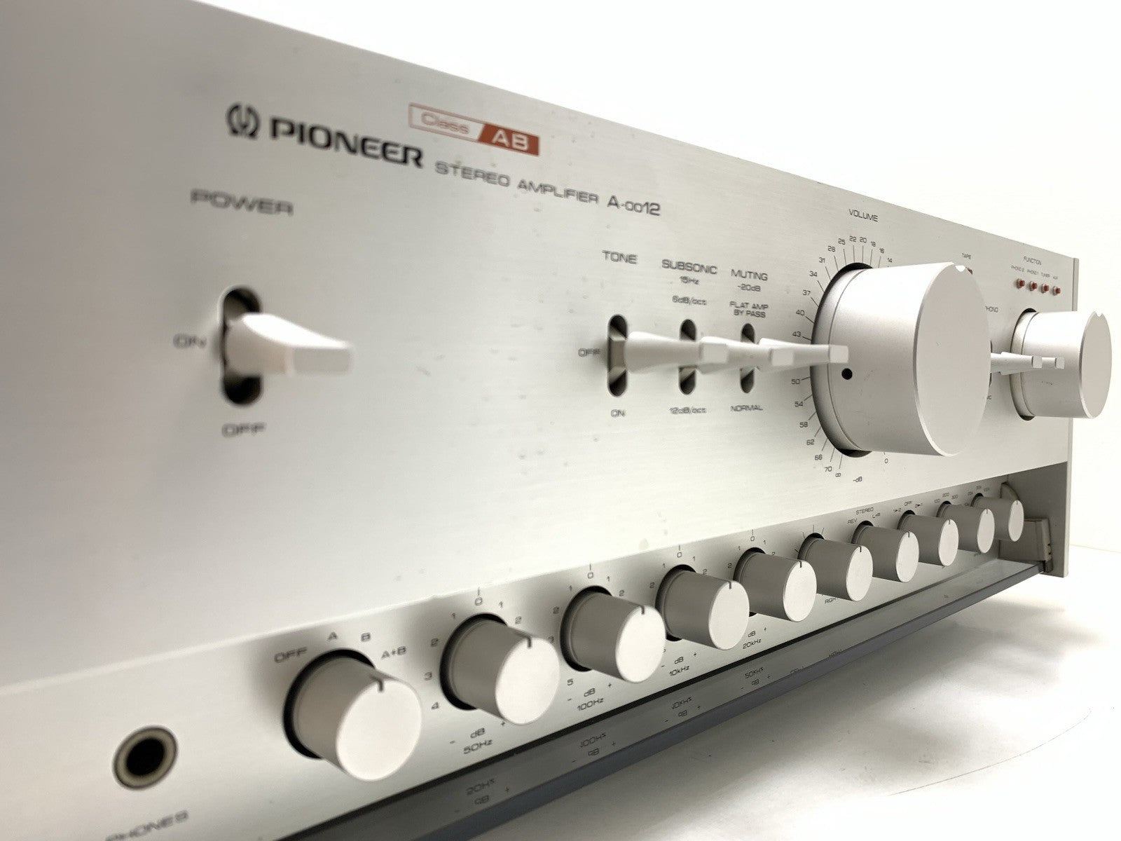 PIONEER A 0012/ A 27 Stereo Amplifier 120+120 W RMS Vintage 1978 WORK Good Look