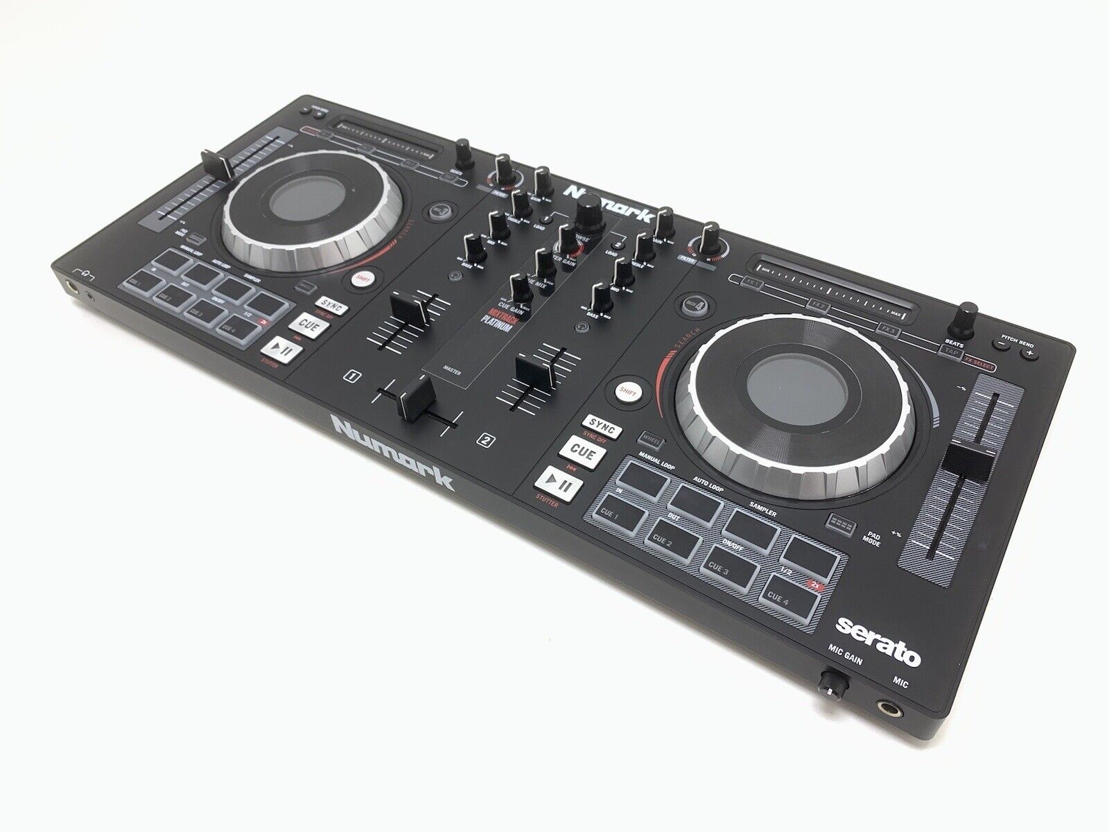 NUMARK MIXTRACK PLATINUM 4 Deck DJ Controller Serato USB Mixer WORK Good Look