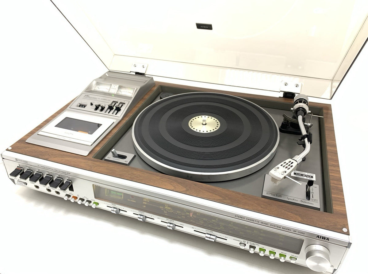 AIWA AF-5050 Turntable Cassette Radio Music Centre Japan Vintage 1977 Hi-Fi Good
