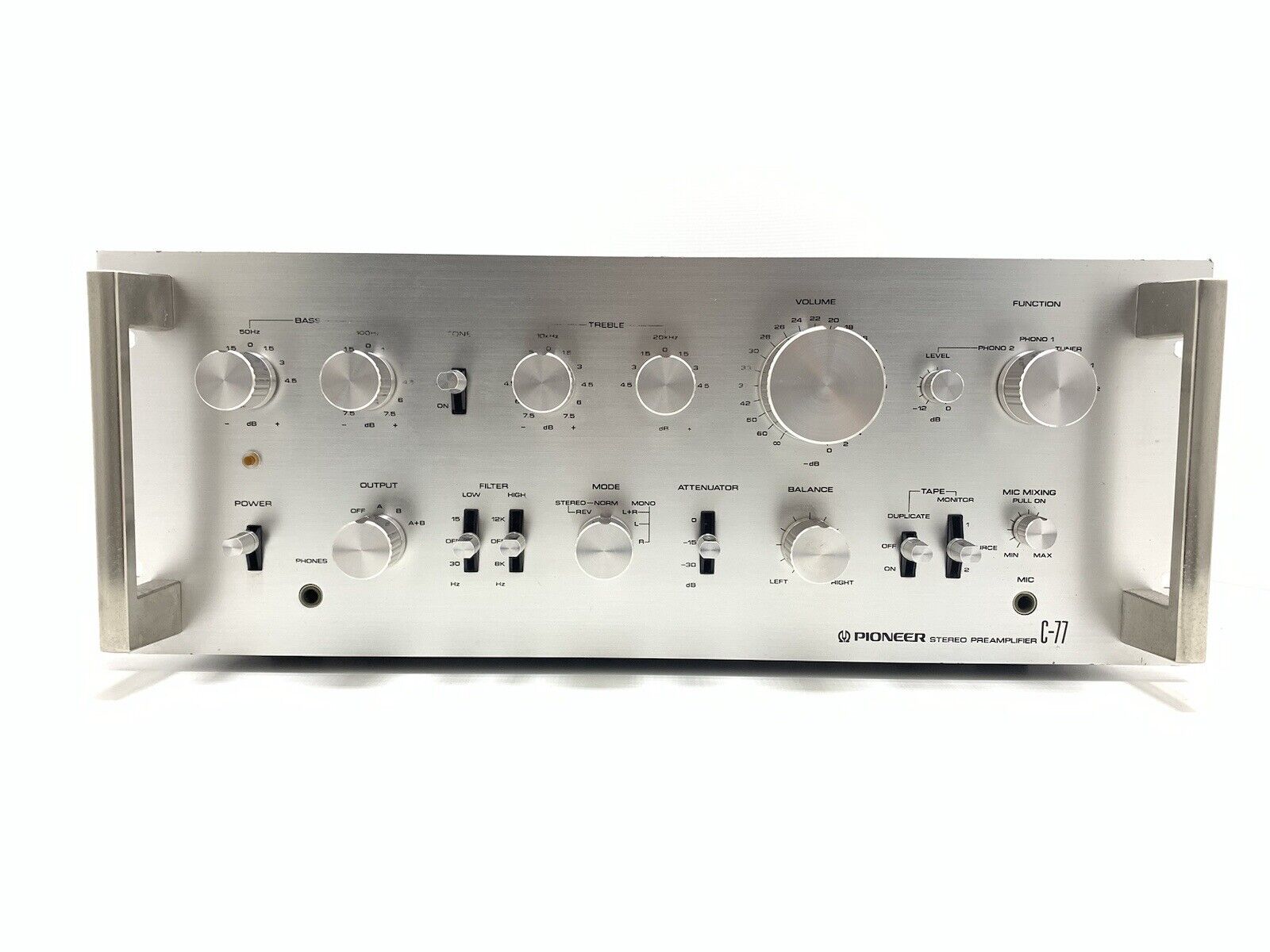 PIONEER C 77 SPEC 1 Stereo Pre Amplifier Vintage 1977 Work Refurbished Good Look
