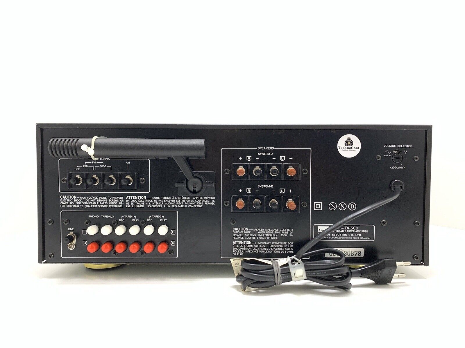 SANSUI TA-500 DC Integrated Stereo Receiver 100 WRMS Vintage 1979 WORK Good Look