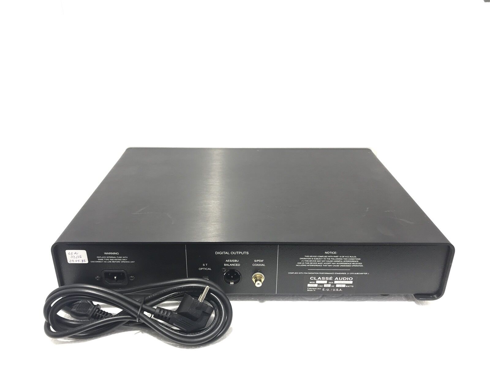 CLASSE CDT-1 compact disk transport High End quality digital transport Good Look