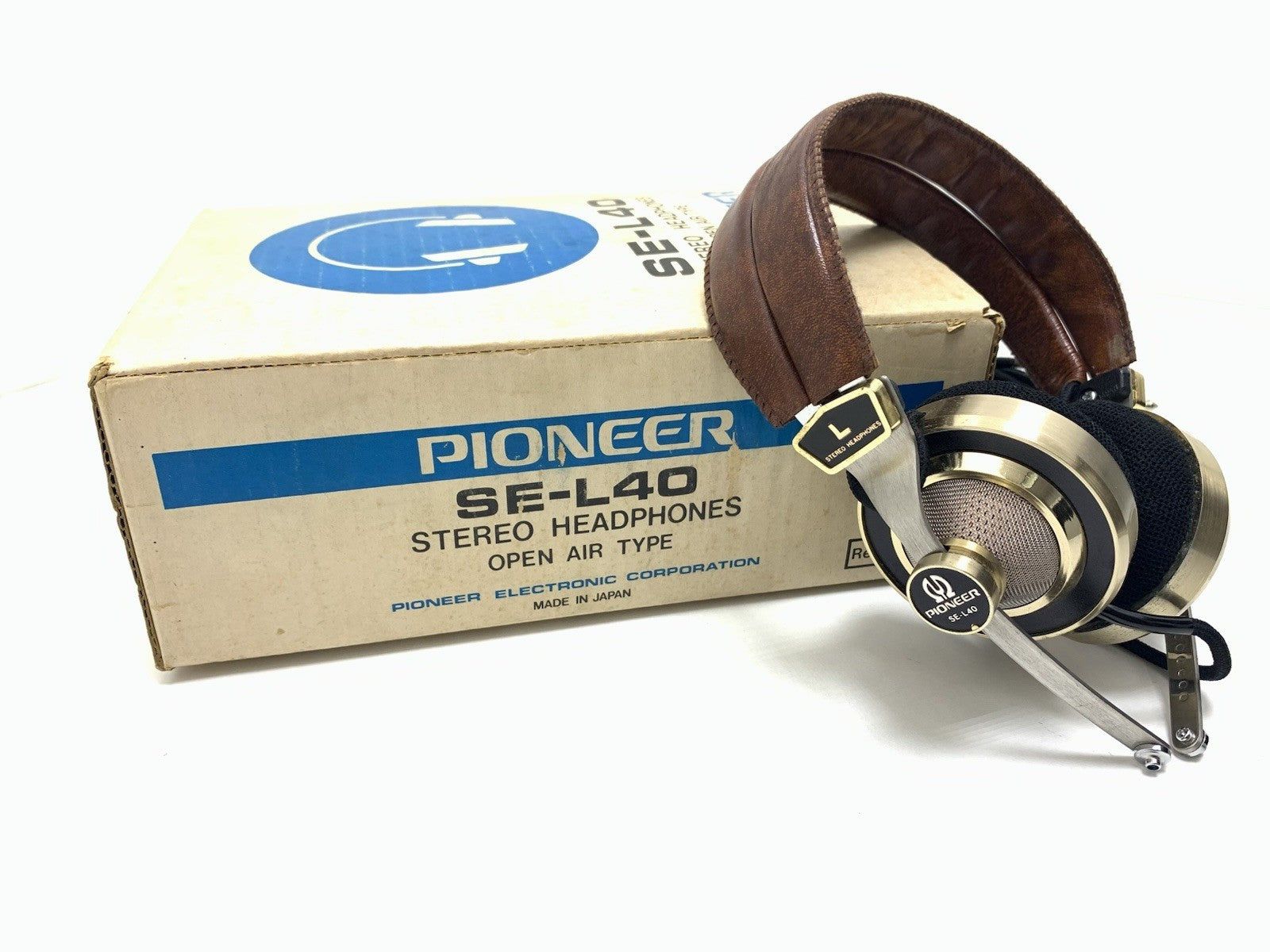 PIONEER SE-L40 Rare Headphones Original Box Vintage 1972 Good Look Work Perfect