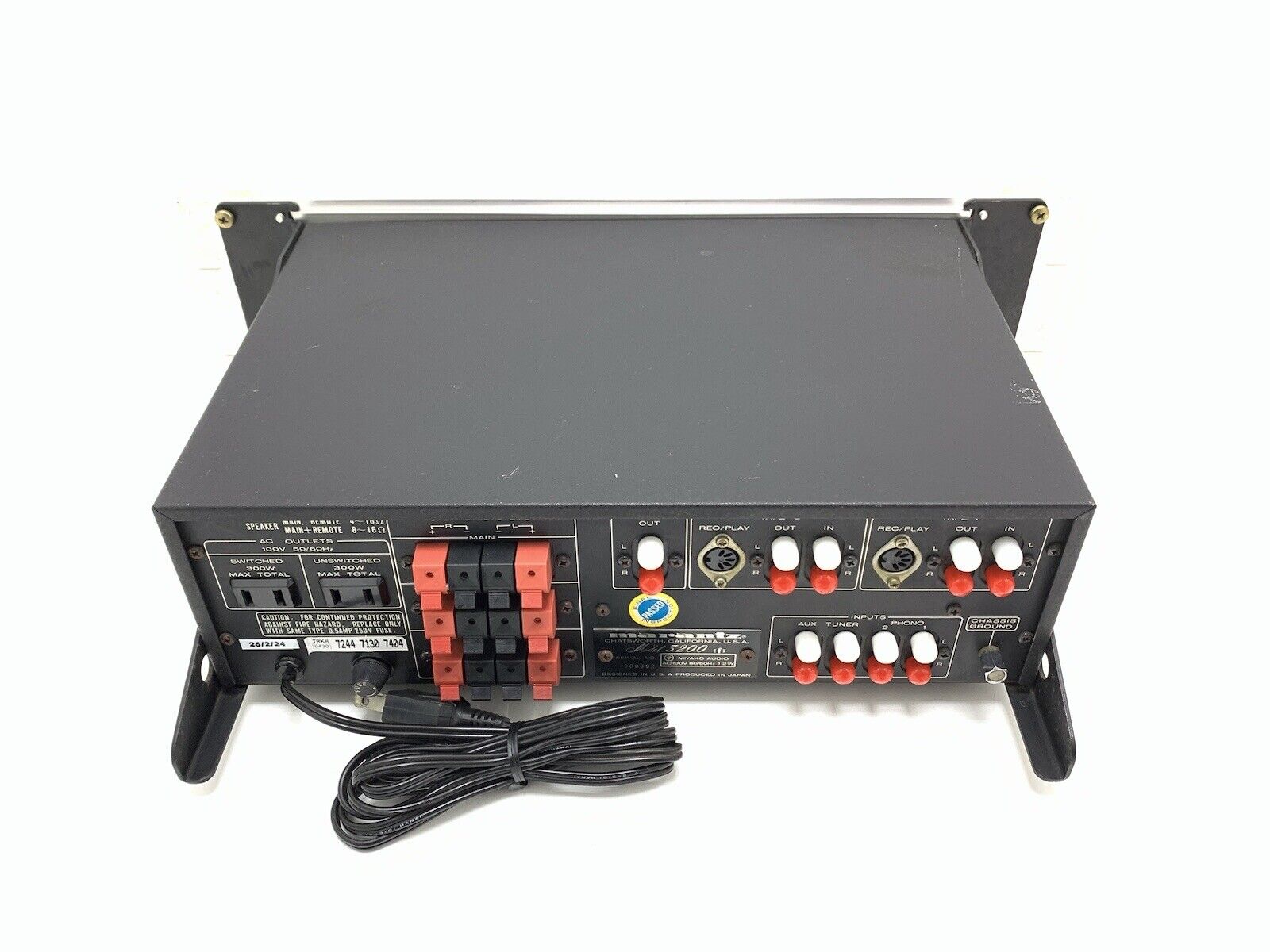 MARANTZ Model 3200 RACK 19" Stereo Pre Amplifier Vintage 1976 HiFi Work GoodLook