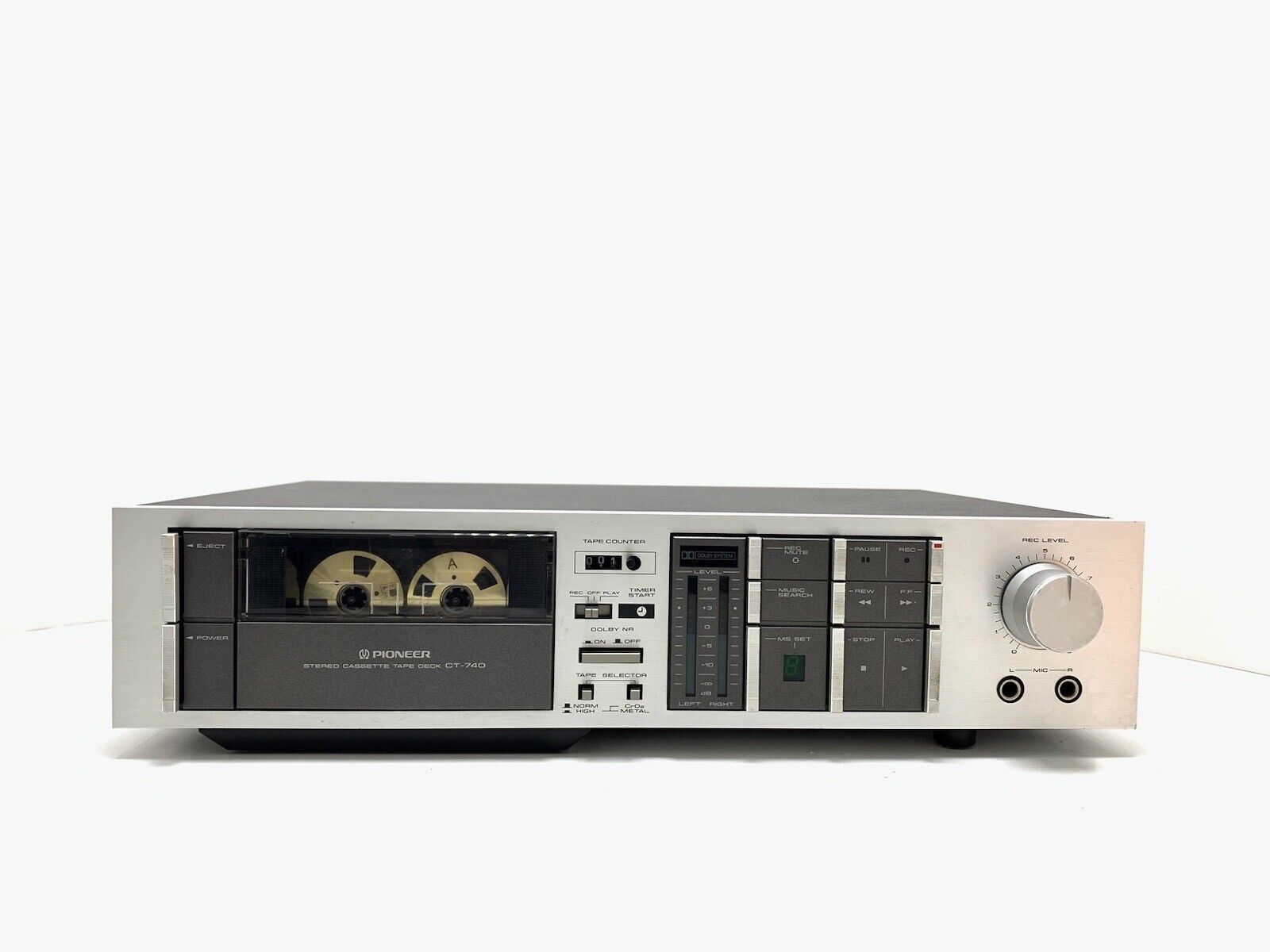 PIONEER CT-740 Stereo Cassette Tape Deck 2 Head Vintage 1983 WORK Good Look