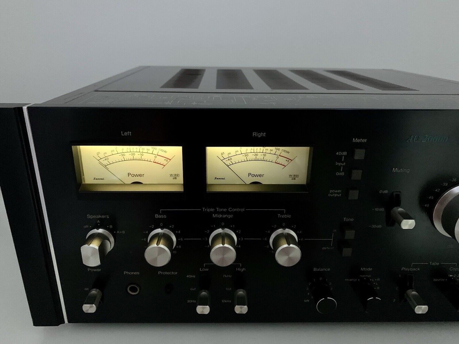 SANSUI AU 20000 Integrated Stereo Amplifier 170+170 WRMS Vintage 1975 LIKE NEW