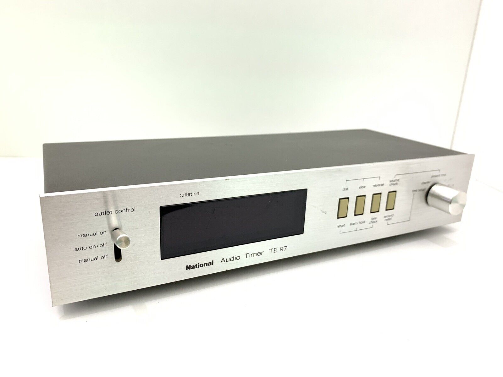 NATIONAL TE 97 Audio Digital Timer Blue Display Vintage Refurbished Like New