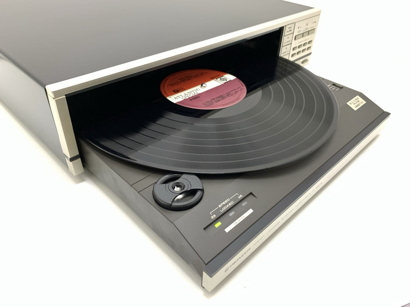 Pioneer PL-88FS Front Loading Direct Drive Turntable Serviced Vintage Good Look