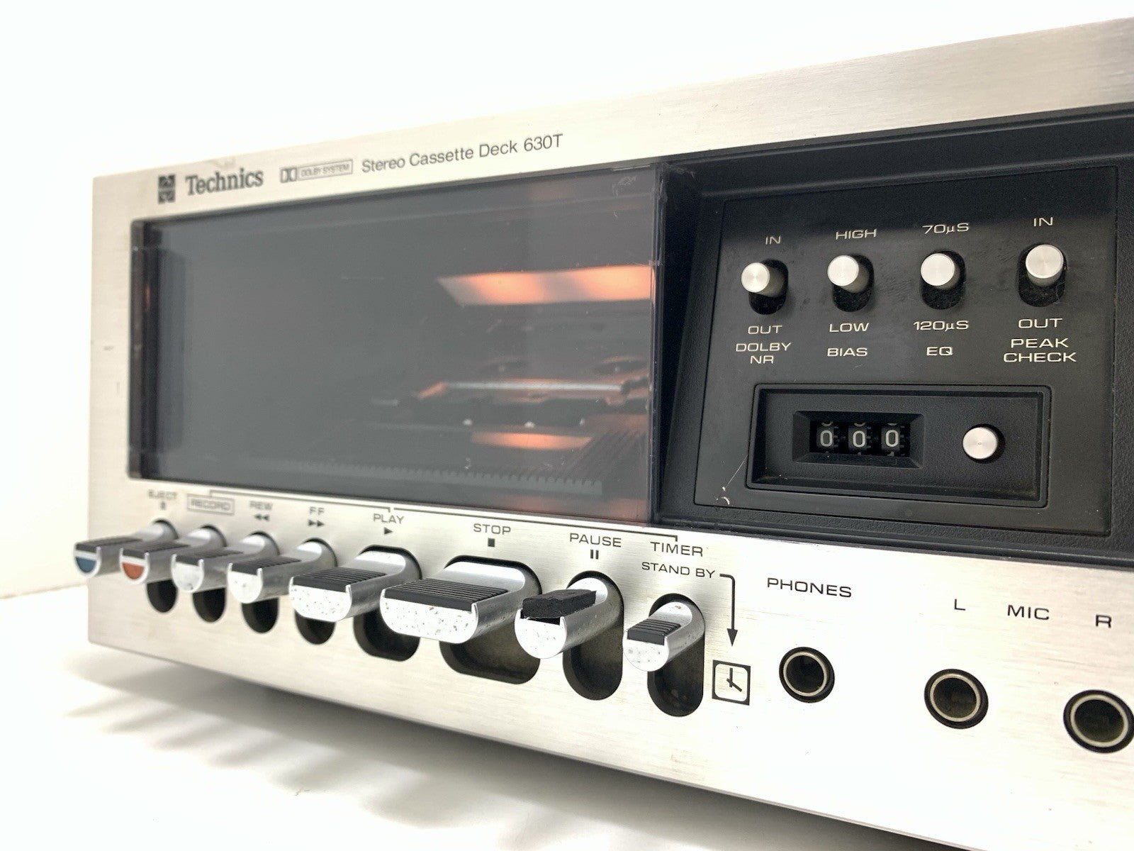 TECHNICS RS 630T Stereo Cassette Tape Deck 2 Head Vintage 1978 Work Good Look