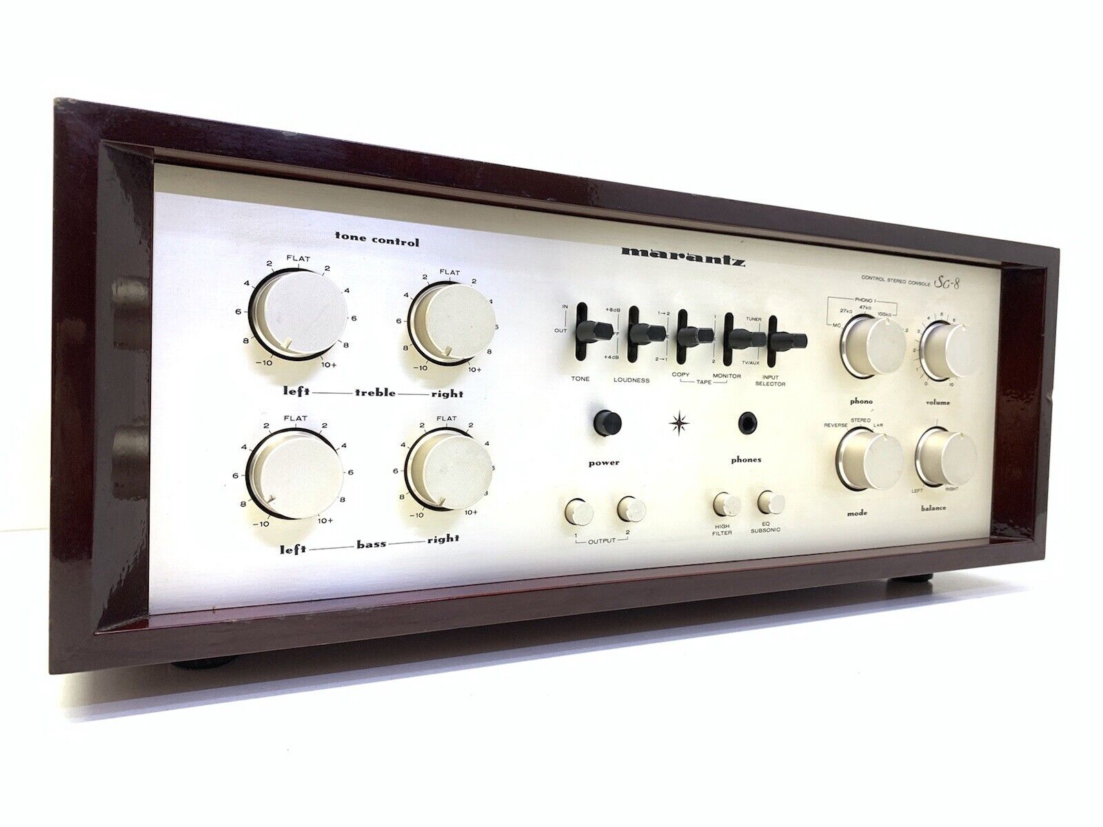 MARANTZ SC-8 Stereo Pre Amplifier Vintage 1982 Hi Fi Working 220 Volts Good Look