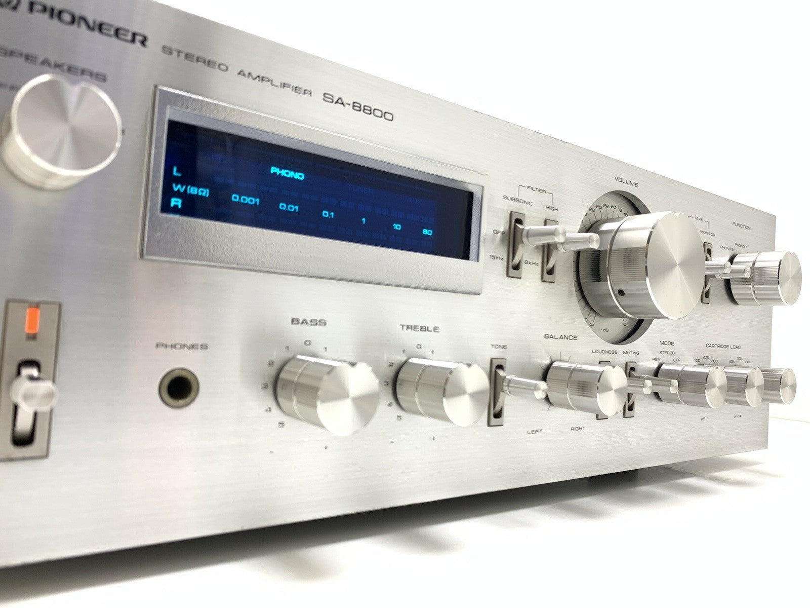 PIONEER SA 8800 Stereo Amplifier 2X 80Watts RMS Blue Line Vintage 1979 Good Look