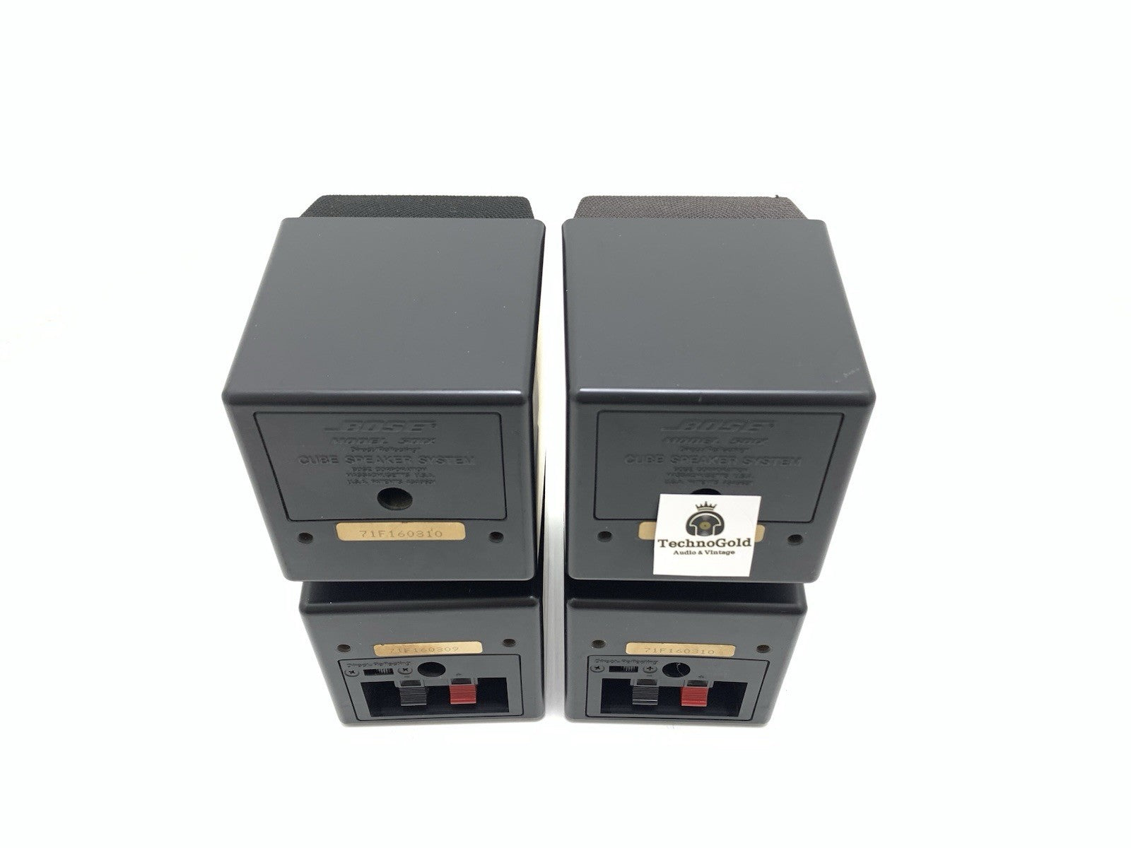 RARE BOSE 501X Direct Reflecting Double Cube Speakers Pair Vintage WORK GoodLOOK