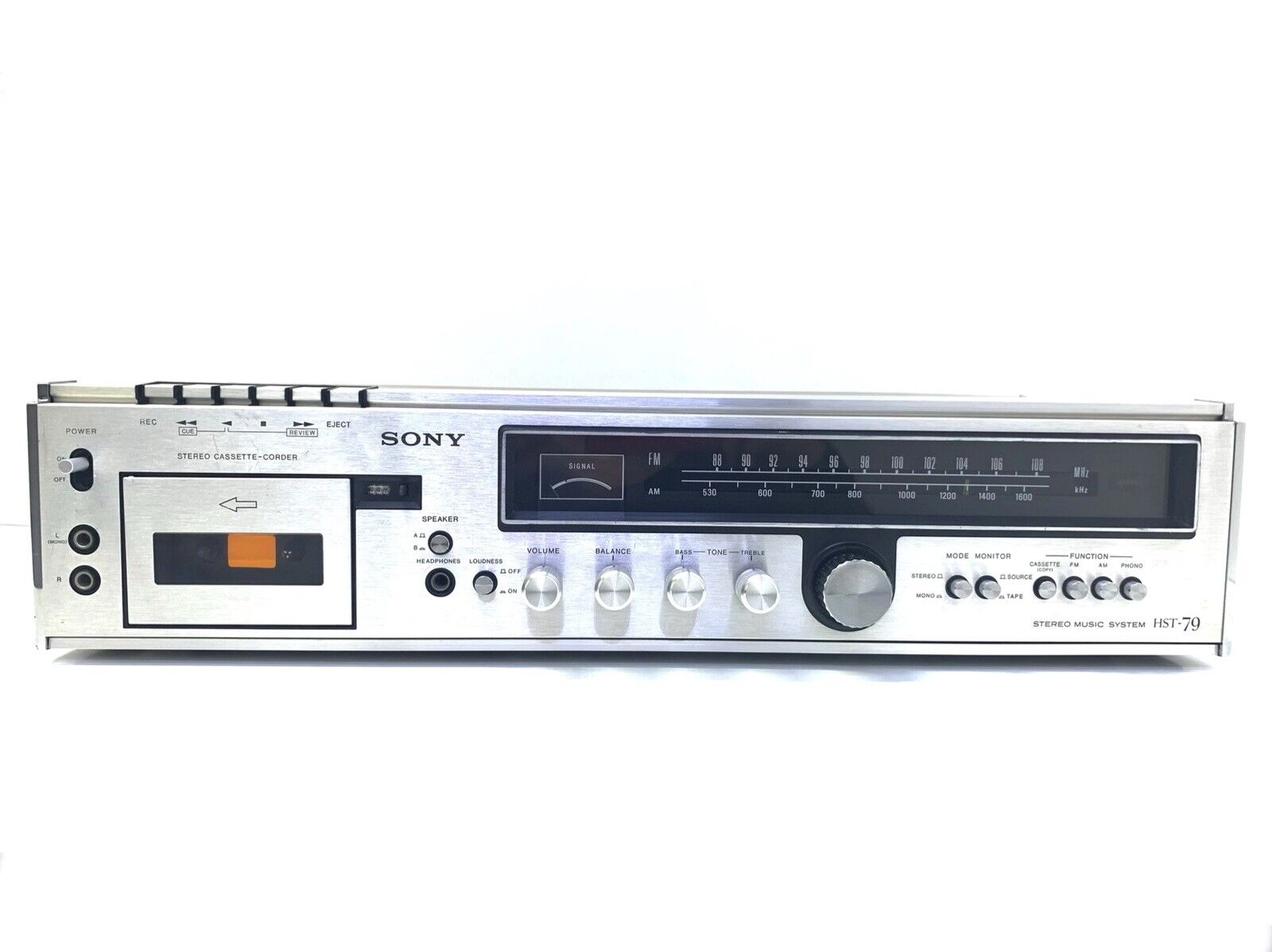 SONY Stereo Music System HST-79 Cassette Receiver Vintage 1975 Working Good Look