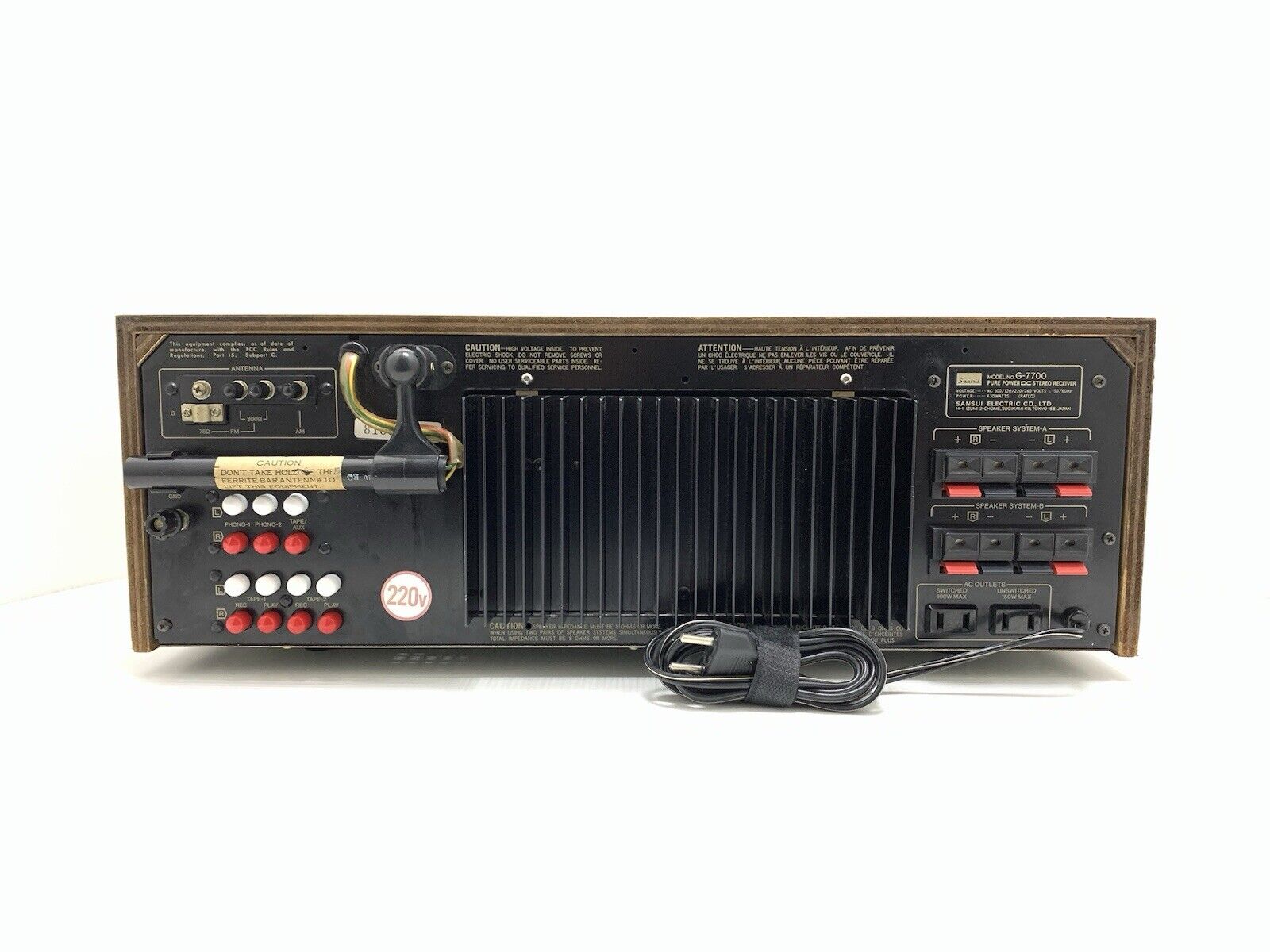 SANSUI G 7700 Stereo HiFi Receiver 120+120 Watts RMS Vintage 1979 WORK GOOD LOOK