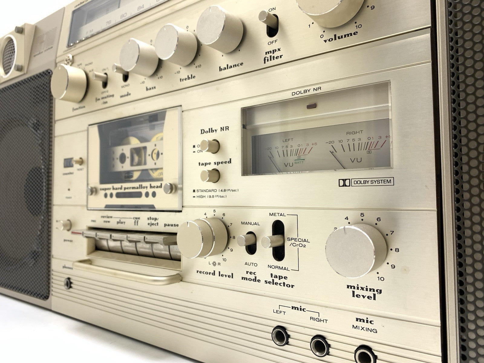 MARANTZ CRS 7800 BIG BOOMBOX STEREO Radio Cassette Vintage 1979 WORK Good Look