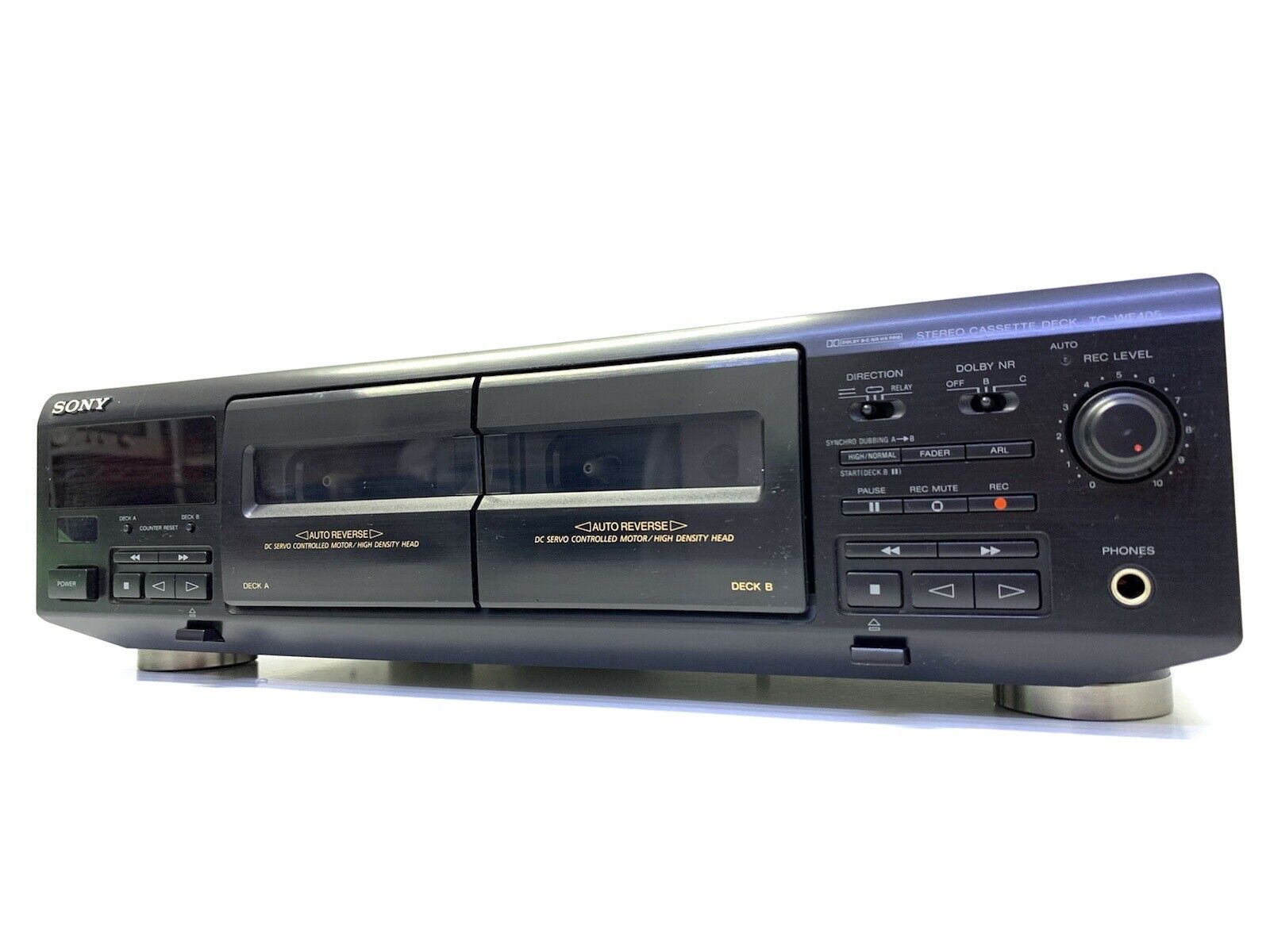SONY TC-WE405 Tape Deck Doble Cassette Vintage 1996 Refurbished Hi End Good Look
