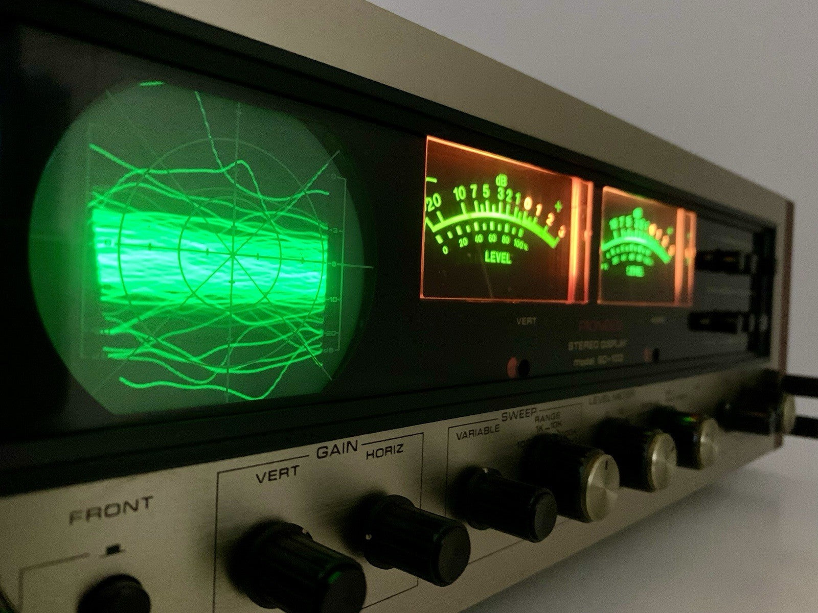 PIONEER SD 100 Stereo Display Audio Scope VERY RARE Vintage 1971 WORK Good Look