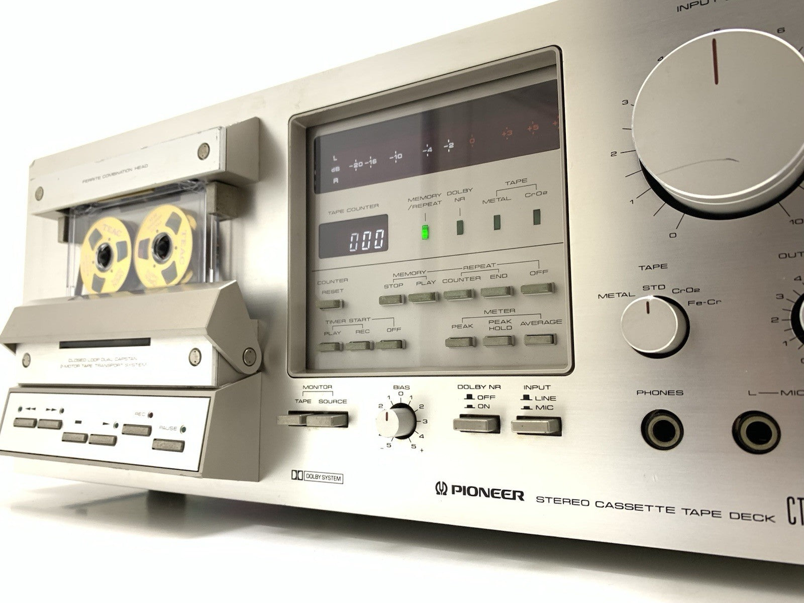 PIONEER CT 920 (CT-F950) 3 Head Stereo Tape Deck Kassette 1979 Work Good Look