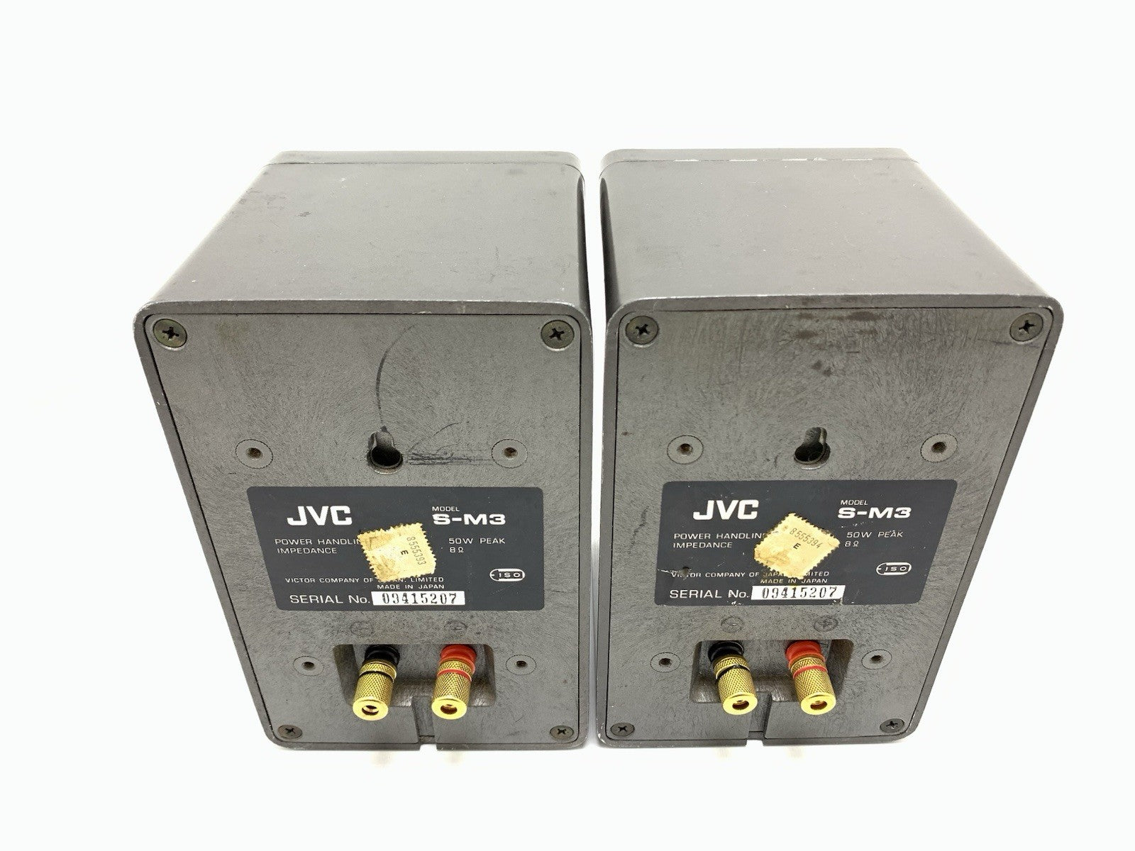 JVC S M3 Mini Speakers 2 Way System 50 Watts RMS Vintage 1977 Working Good Look