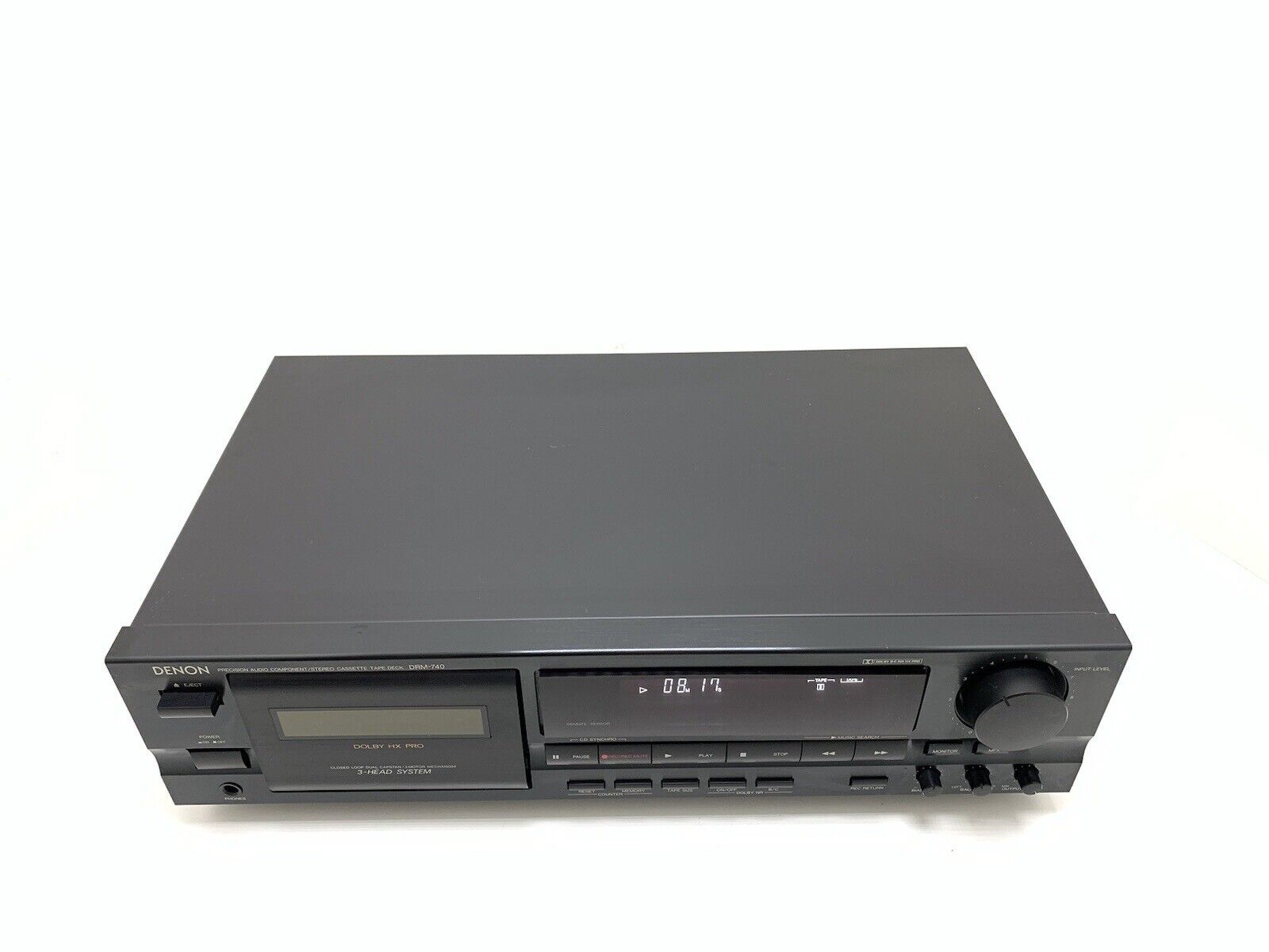 DENON DRM-740 Stereo Cassette Tape Deck 3 Head Vintage 1995 HiEnd WORK Good Look