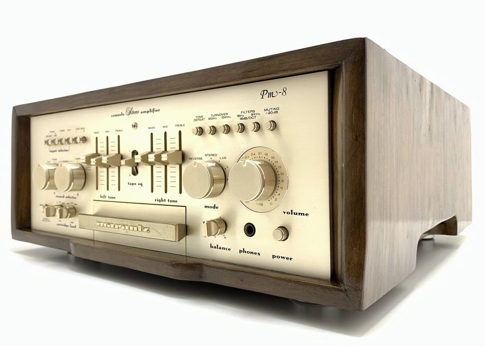 MARANTZ PM 8 Console Stereo Amplifier Vintage Wood BOX Refurbished WORK GoodLook