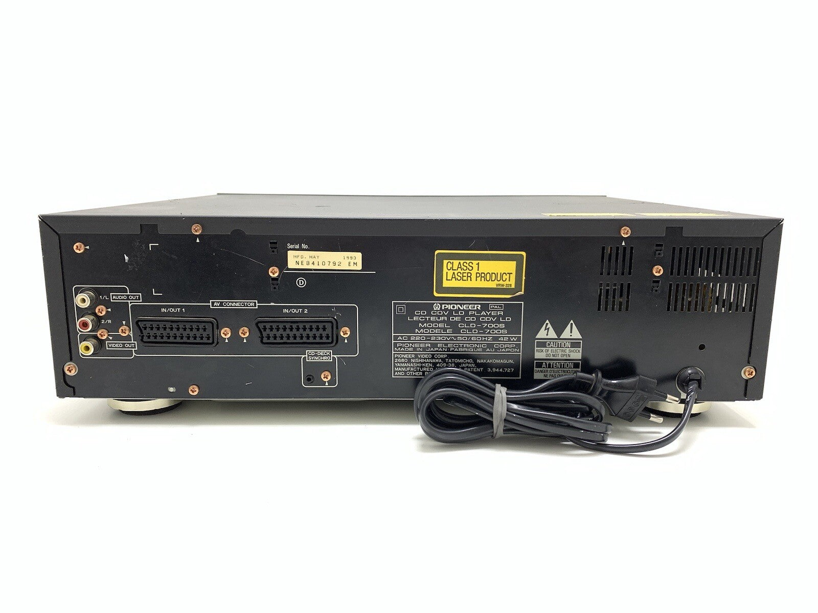 PIONEER CLD 700S CD LD Laser Disc Player Vintage 1992 PAL  Working Good Look