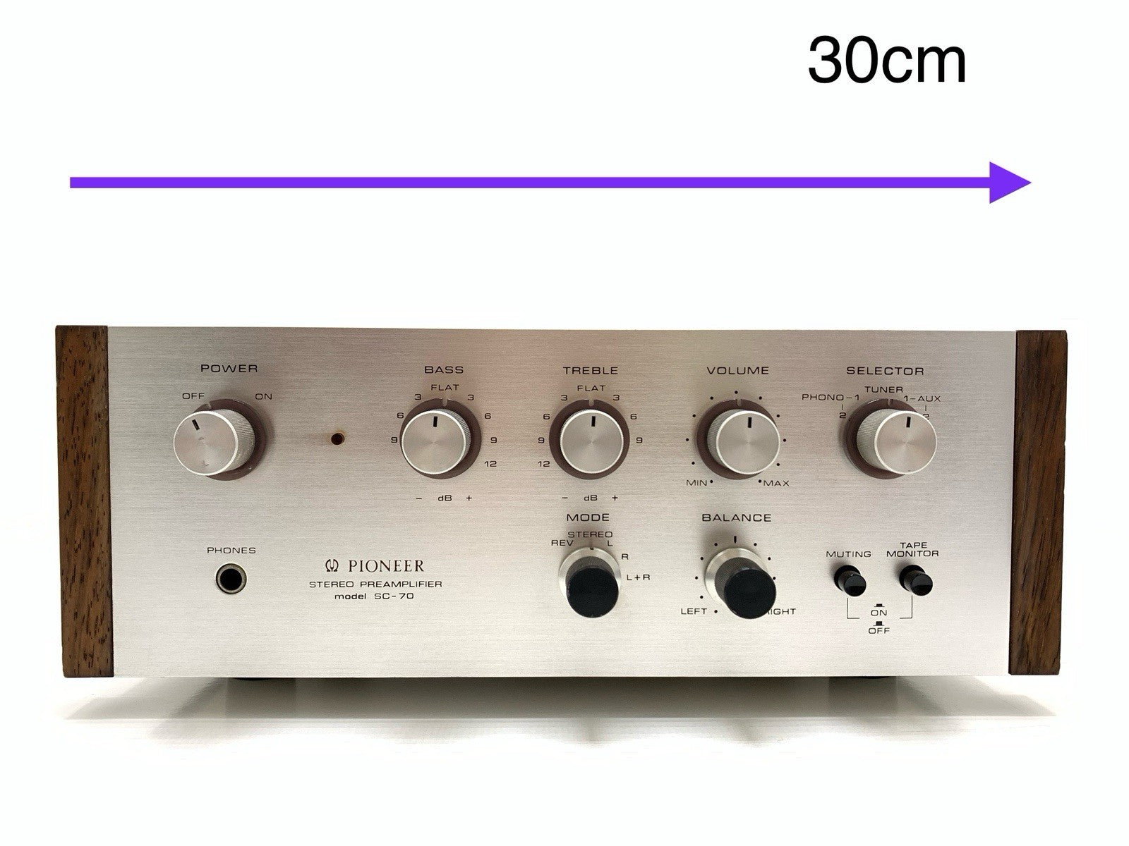PIONEER Model SC 70 / SC-700 Stereo Pre Amplifier Vintage 1969 WORKING Good Look