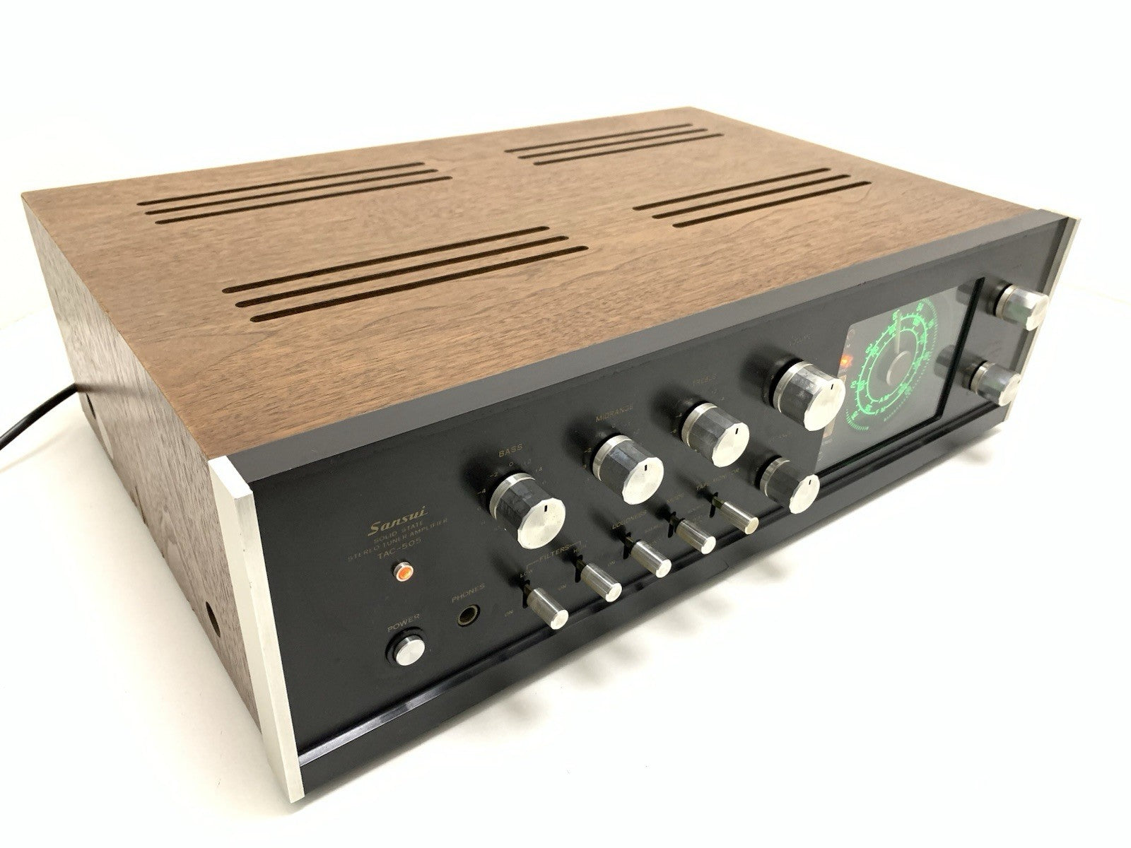 SANSUI TAC 505 Integrated Stereo Receiver 20+20 WRMS Vintage 1970 WORK Good Look