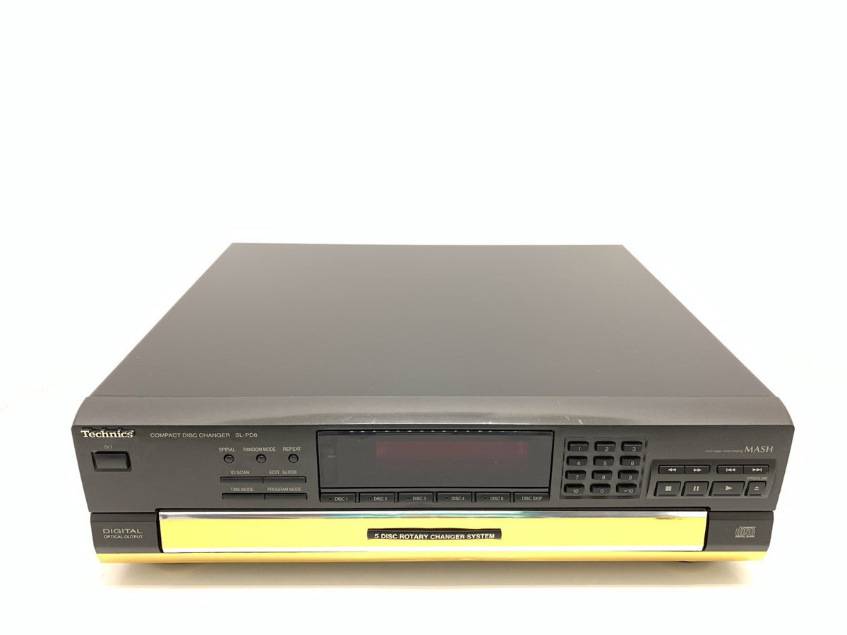 Technics SL-PD8 5 Disc CD Changer MASH Custom Gold Finish 230V Serviced WorkGood