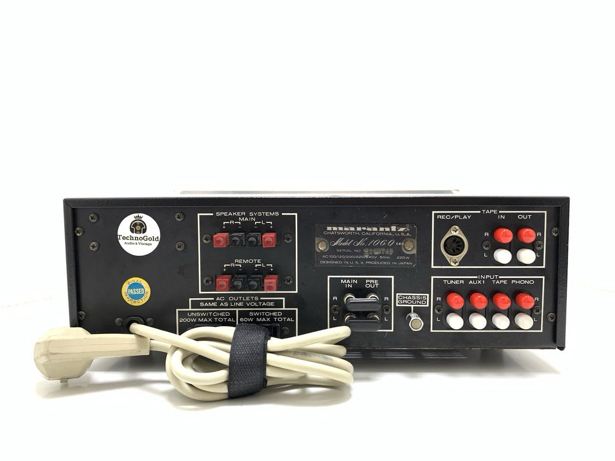 MARANTZ 1060 Stereo Integrated Amplifier 30+30 W RMS Vintage 1971 WORK Good Look