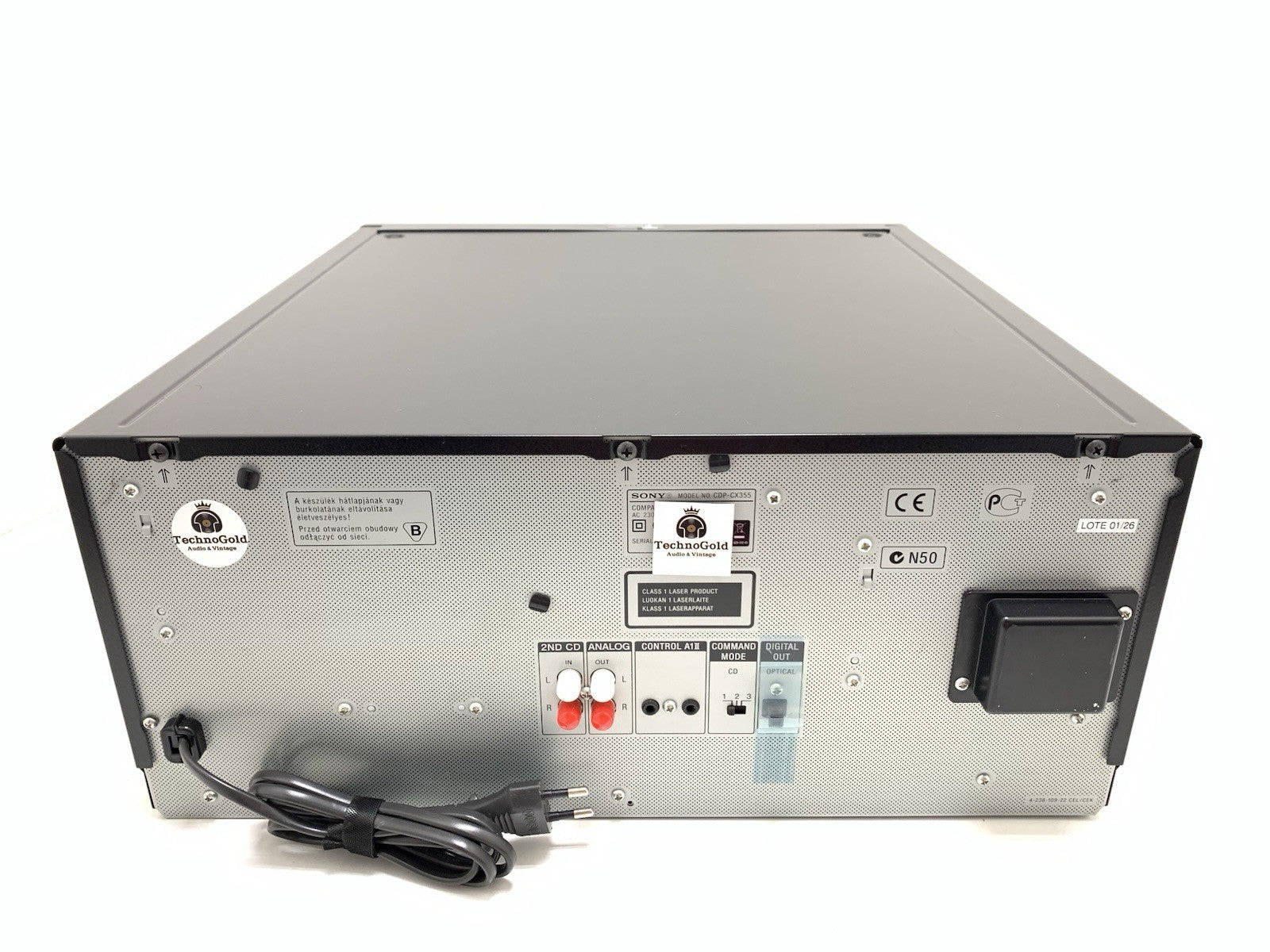 SONY CDP CX355 MegaStorage 300 CD Compact Disc Changer Vintage WORK Good Look