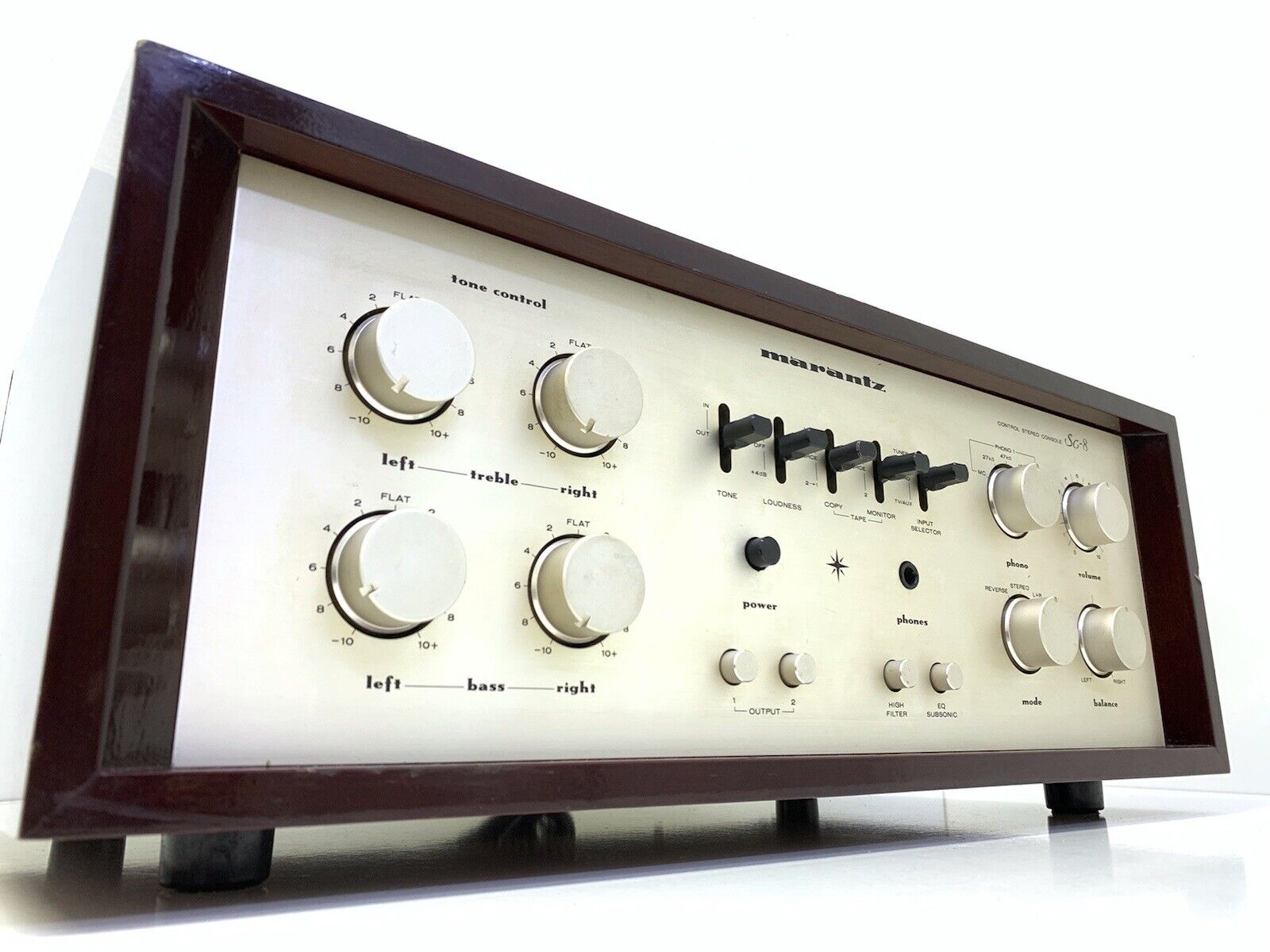 MARANTZ SC-8 Stereo Pre Amplifier Vintage 1982 Hi Fi Working 220 Volts Good Look