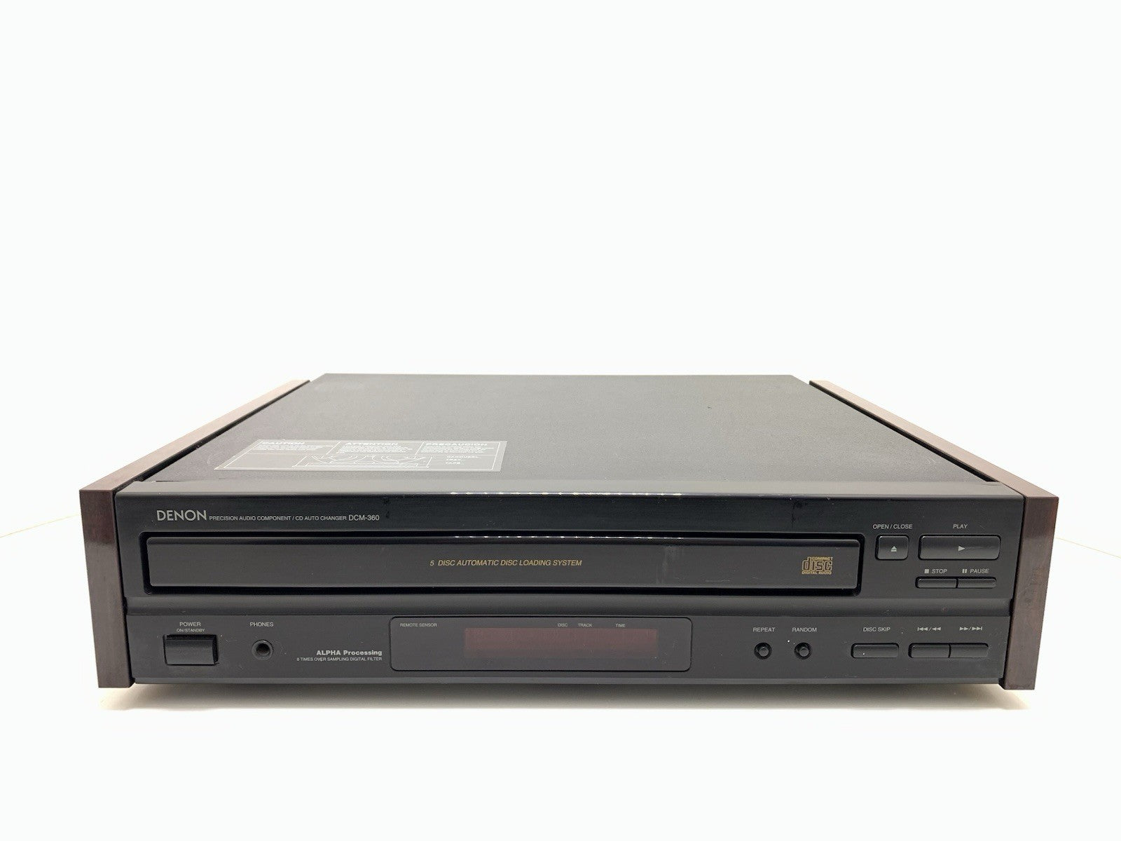 DENON DCM 360 Auto Changer Compact Disc Player 5 CD Vintage 1996 WORK Good Look